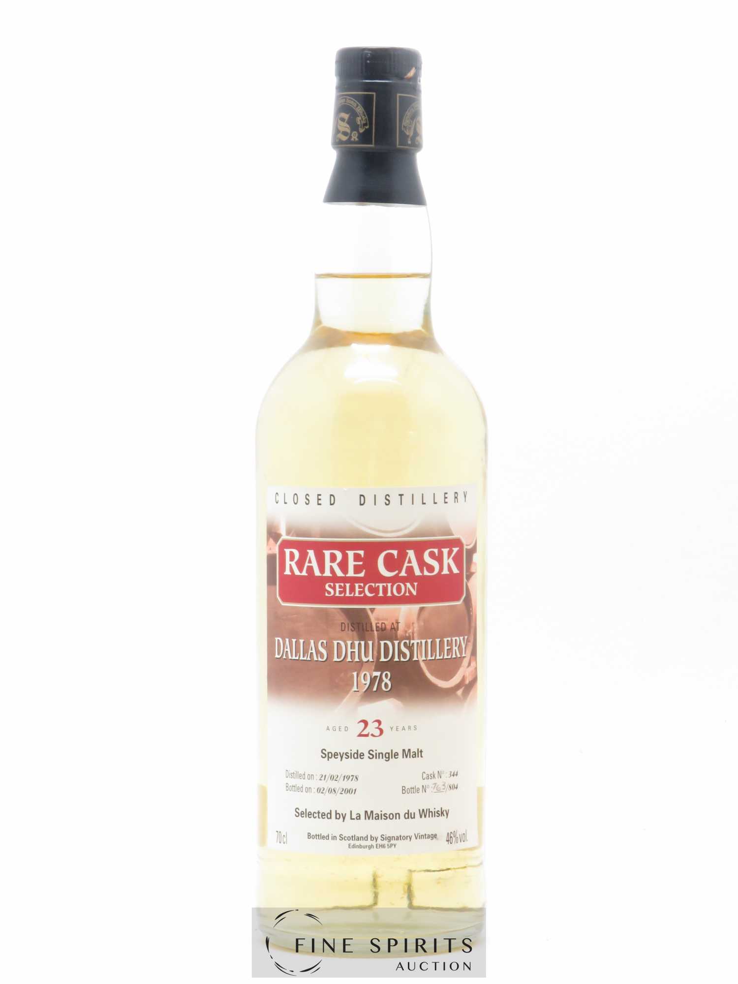 Dallas Dhu 23 years 1978 Signatory Vintage Rare Cask Selection Cask n°344 - One of 804 - bottled 2001 LMDW Closed Distillery - Lot de 1 bouteille - 0