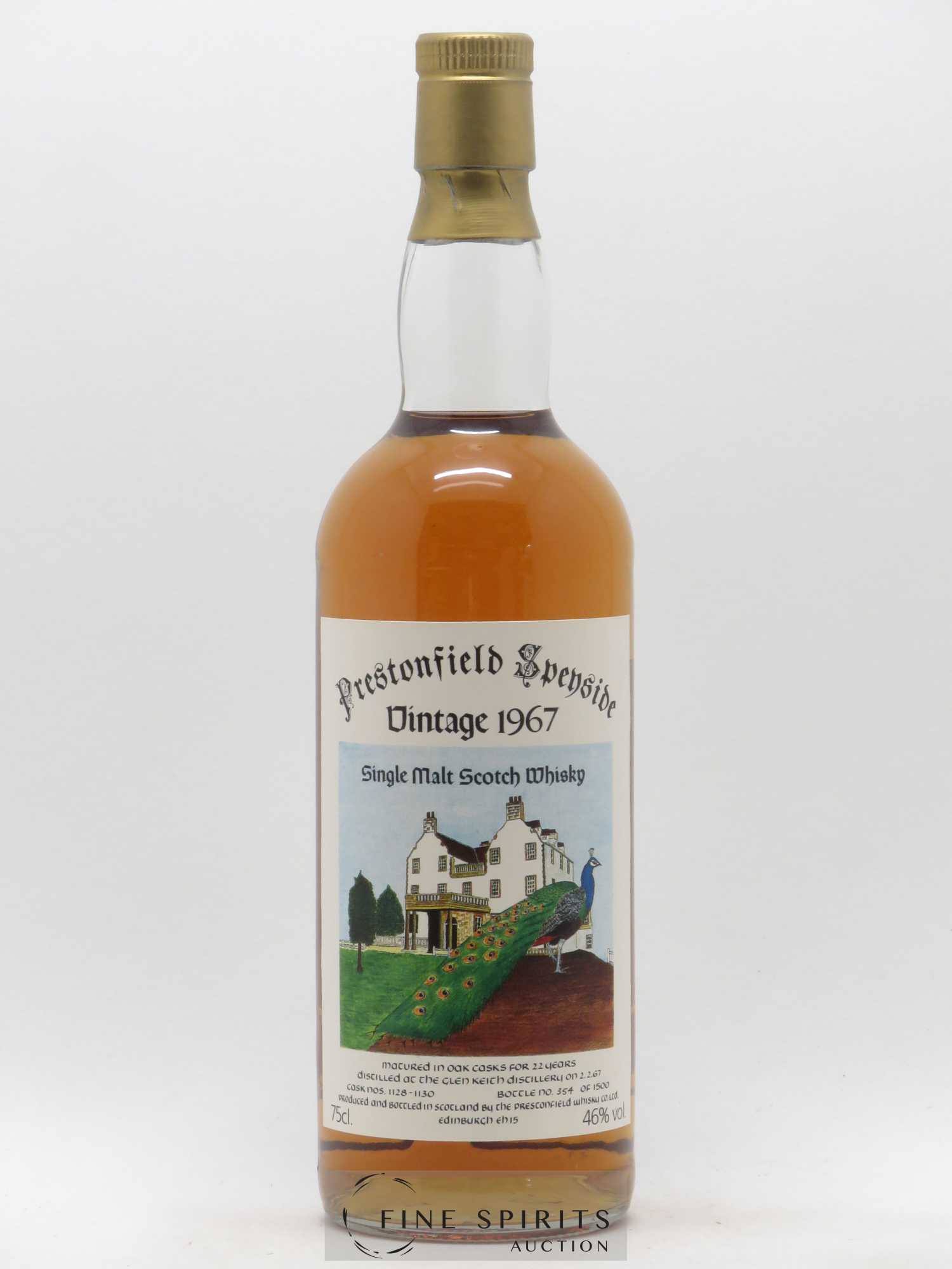 Glen Keith 22 years 1967 Prestonfield Whisky Co. Cask n°1128-1130 - One of 1500 - Lot de 1 bouteille - 1