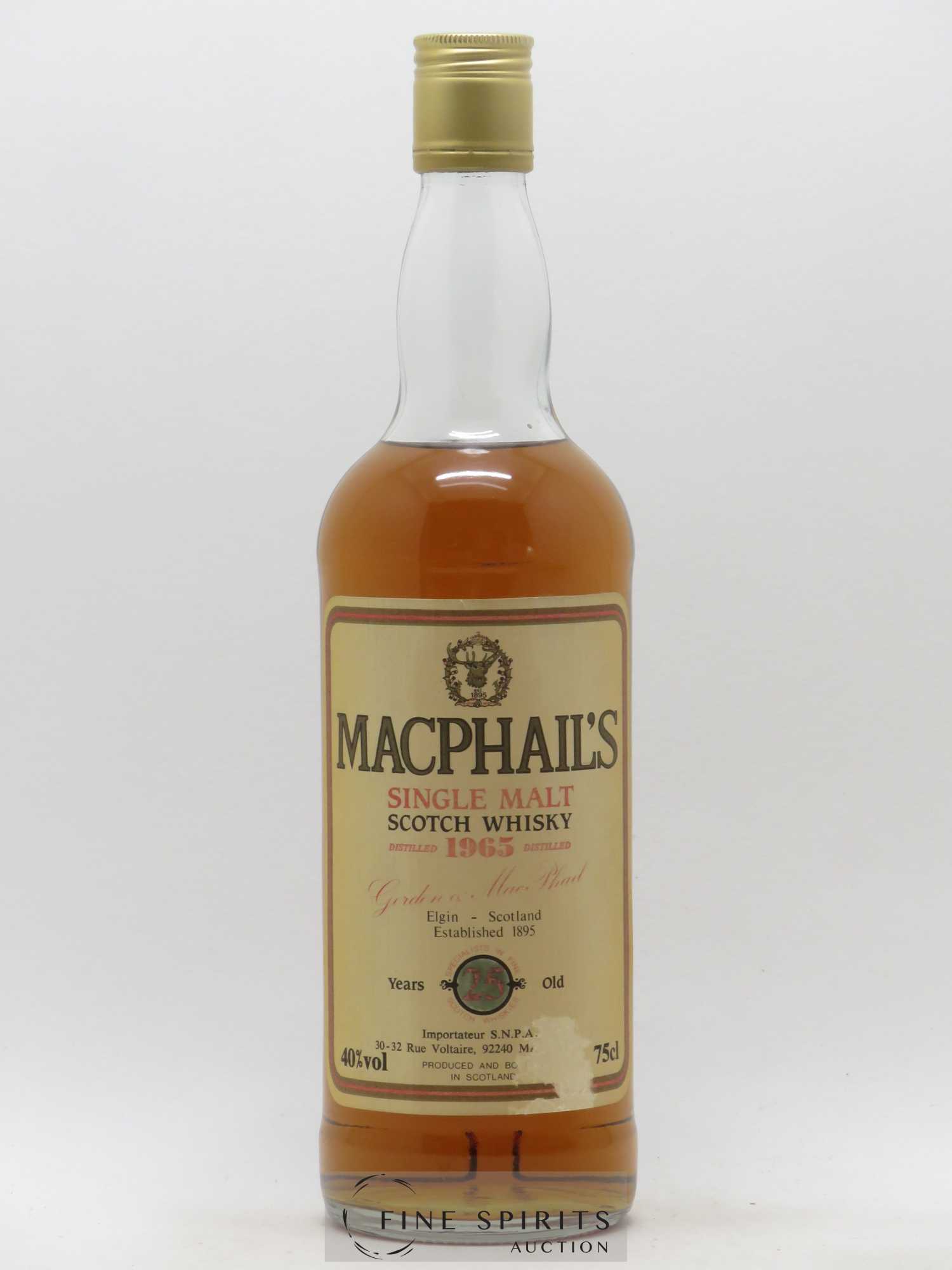 MacPhail's 25 years 1965 Gordon & MacPhail S.N.P.A Import - Lot de 1 bouteille - 0