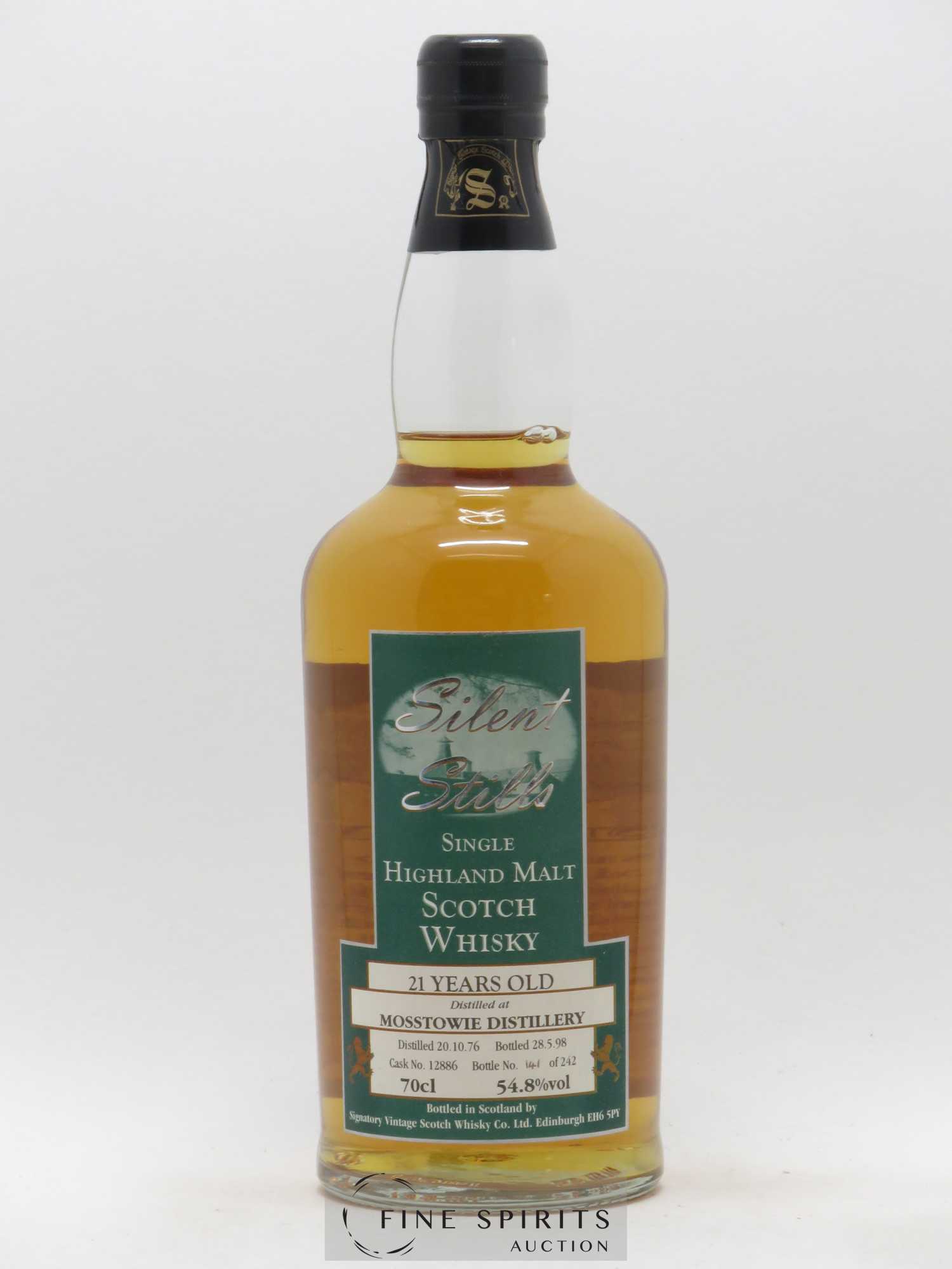 Mosstowie 21 years 1976 Signatory Vintage Silent Stills Cask n°12886 - One of 242 - bottled 1998 - Lot de 1 bouteille - 1