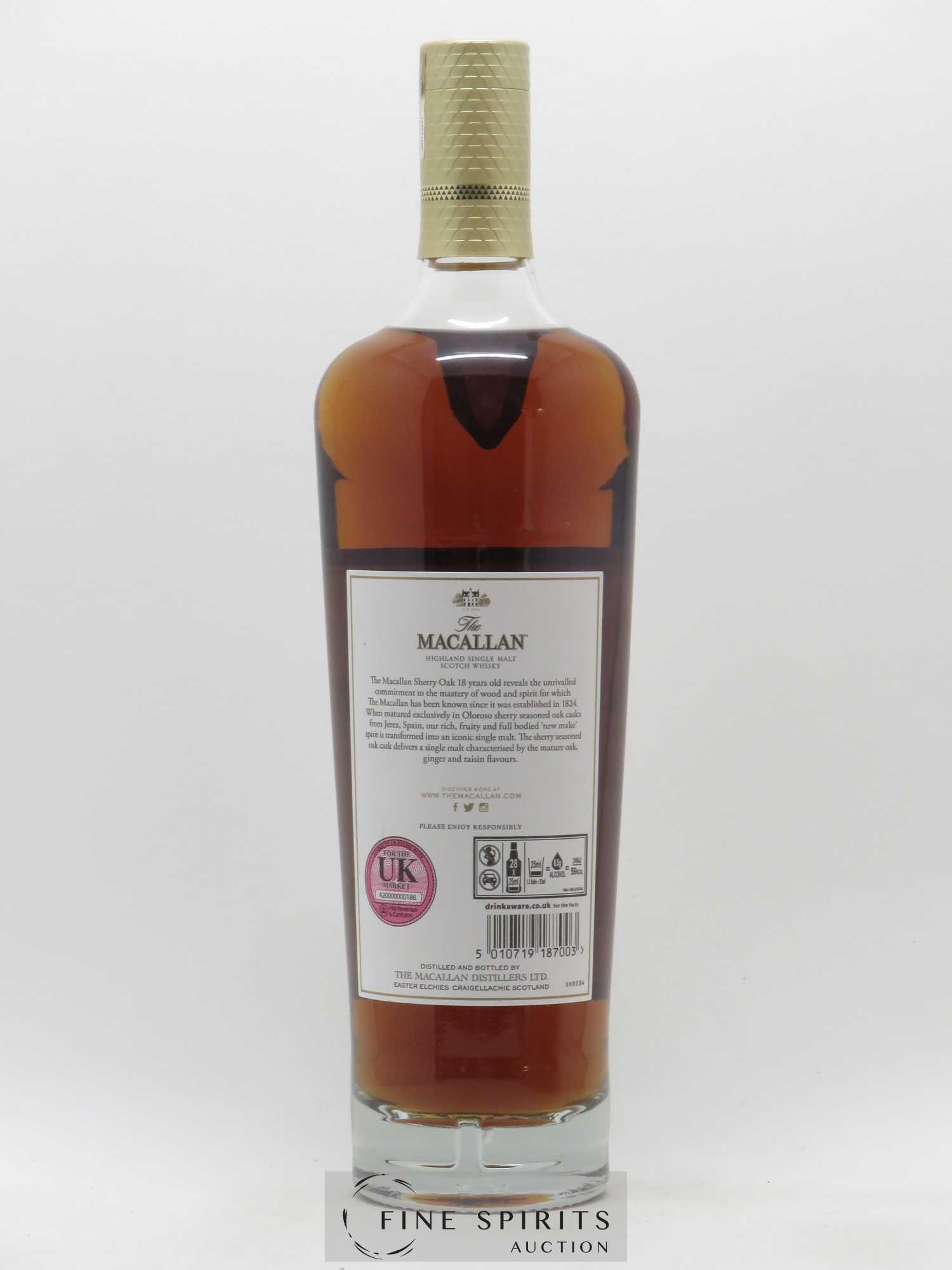 Macallan (The) 18 years Of. Sherry Seasoned Oak Casks from Jerez - Annual 2018 Release - Lot de 1 bouteille - 1