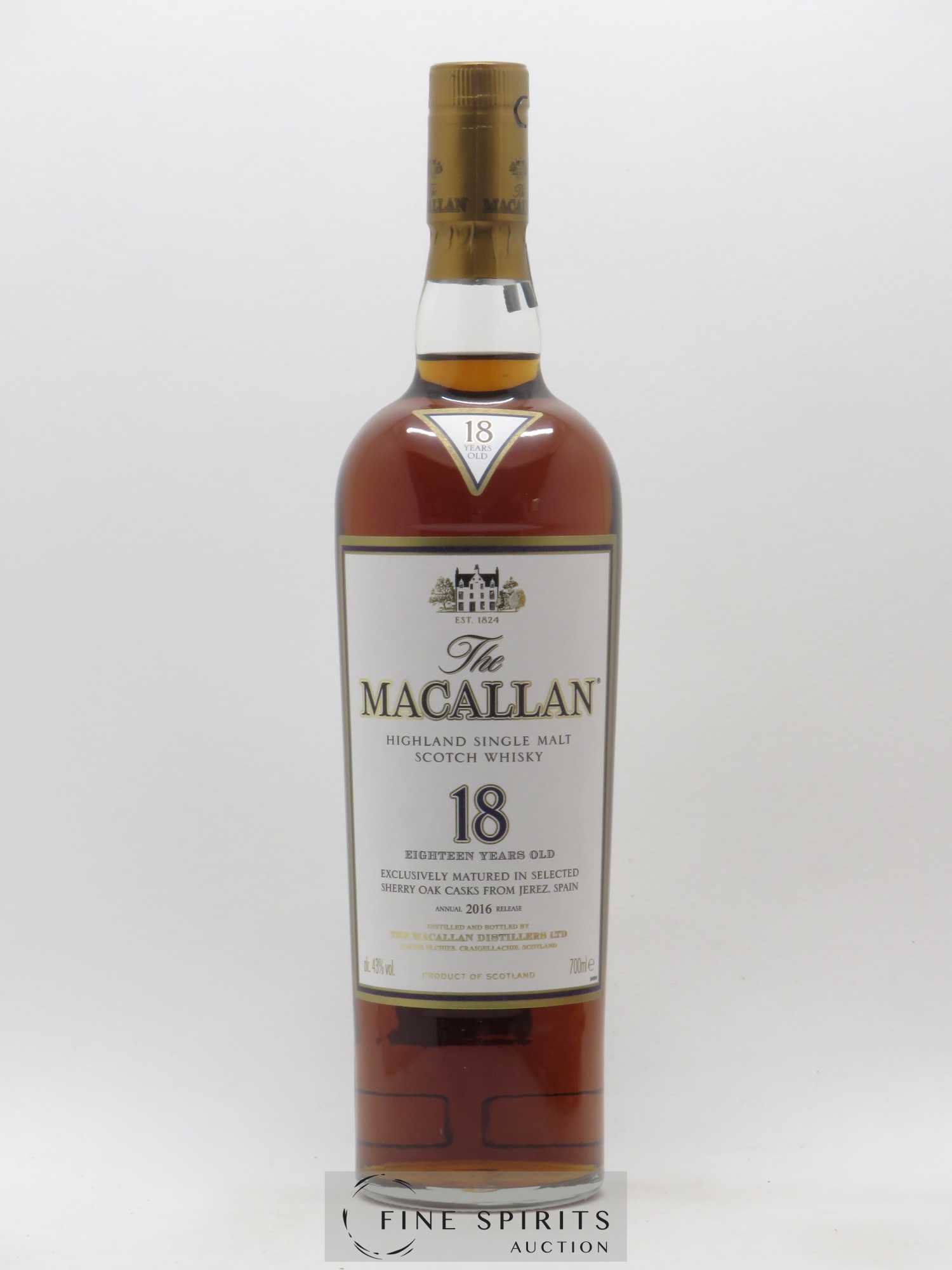 Macallan (The) 18 years Of. Sherry Oak Casks from Jerez - Annual 2016 Release - Lot de 1 bouteille - 0