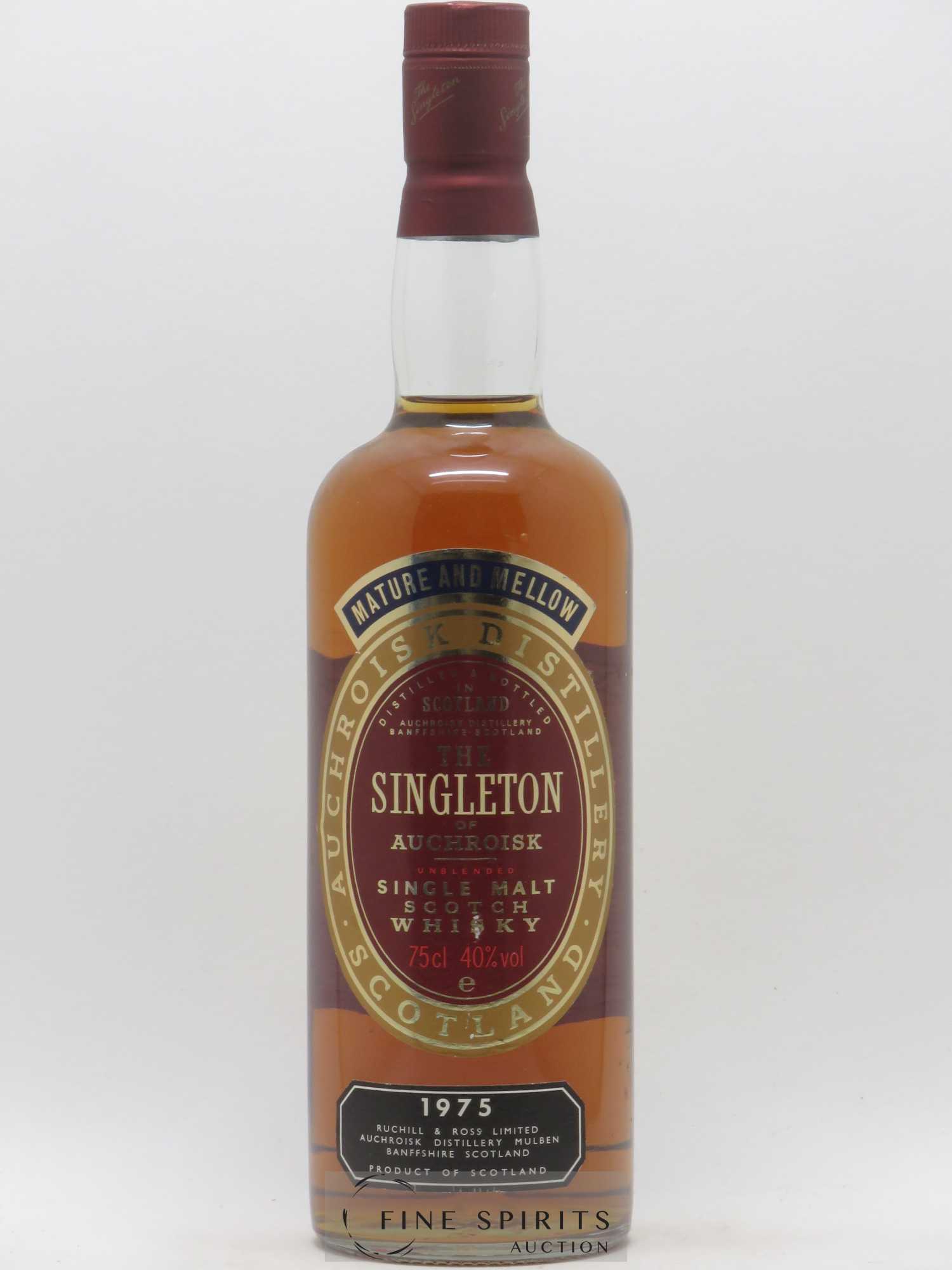 The Singleton Of Auchroisk 1975 Of. Mature and Mellow Unblended - Lot de 1 bouteille - 0
