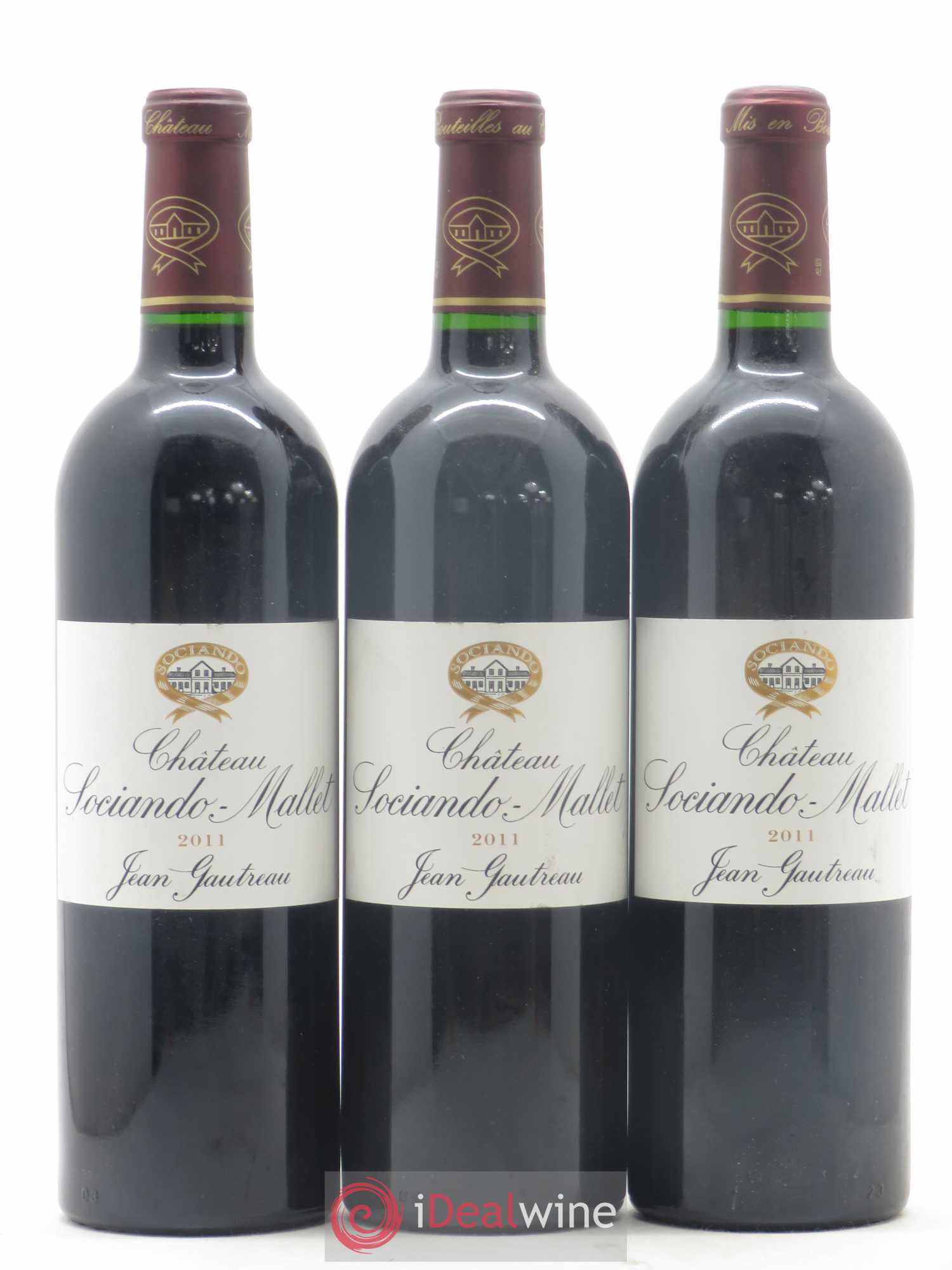 Château Sociando Mallet 2011 - Lot de 3 bouteilles - 0