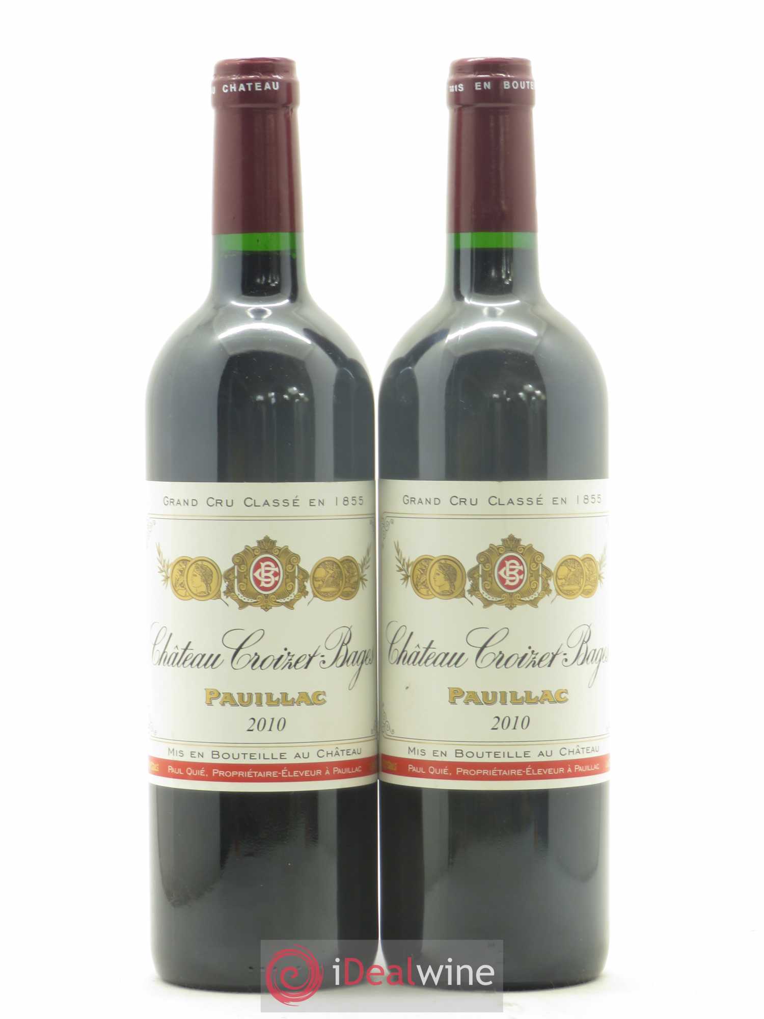 Château Croizet Bages 5ème Grand Cru Classé 2010 - Lot de 2 bouteilles - 0