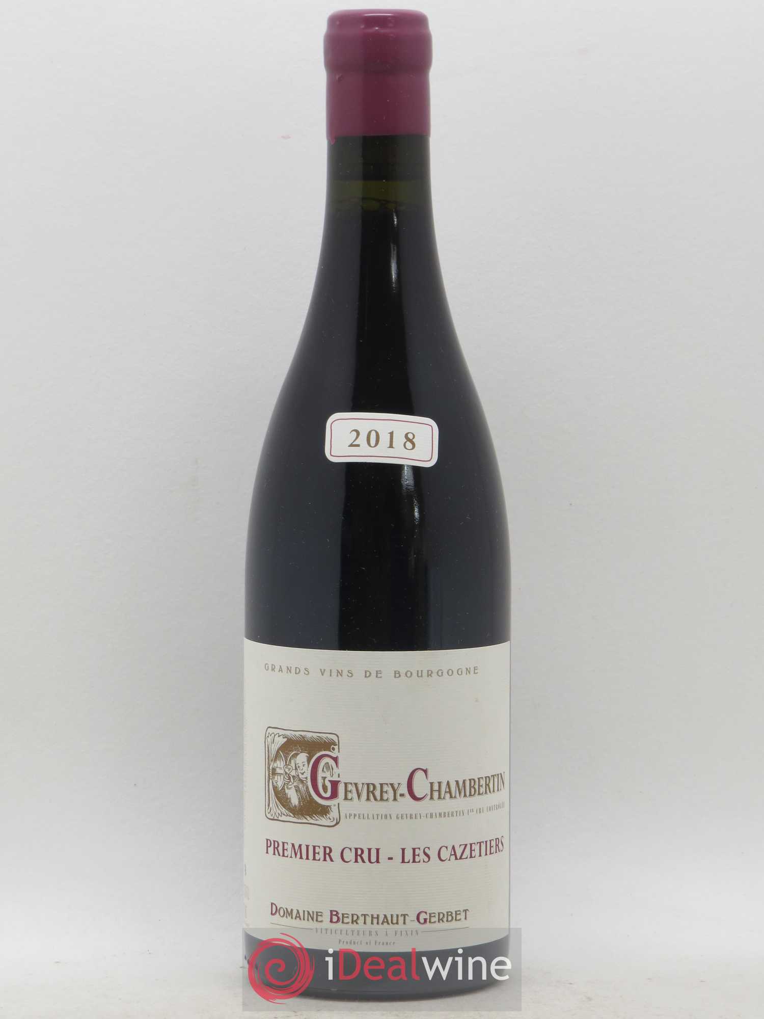 Gevrey-Chambertin 1er Cru Les Cazetiers Domaine Berthaut-Gerbet 2018 - Posten von 1 Flasche - 0