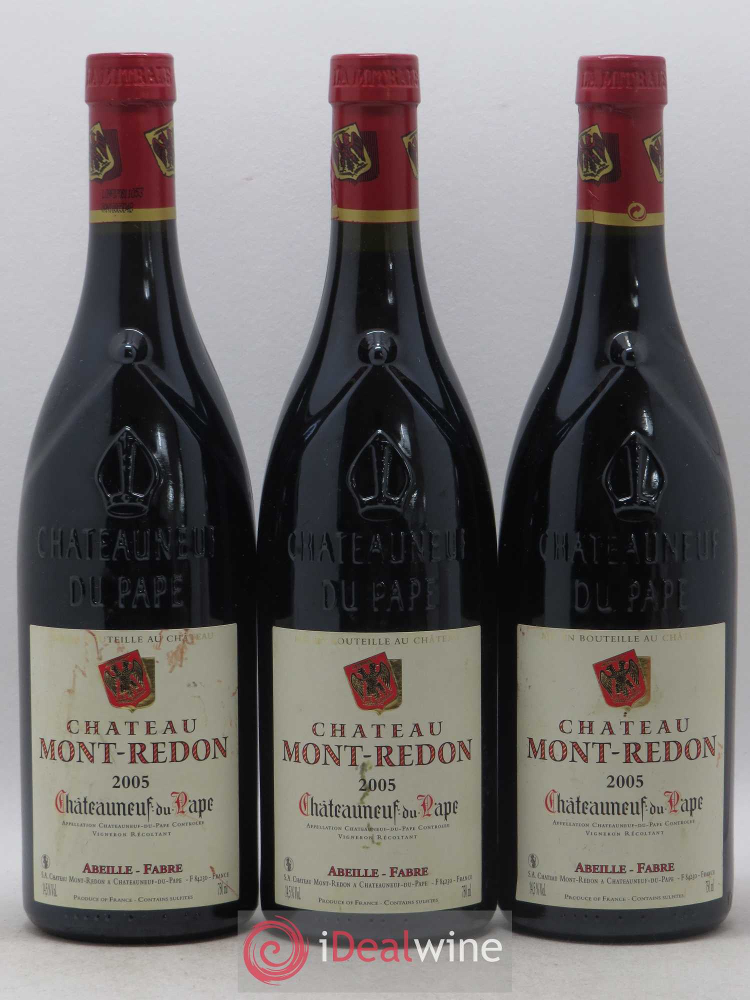 Châteauneuf-du-Pape Château Mont-Redon Famille Abeille-Fabre 2005 - Lot de 3 bouteilles - 0