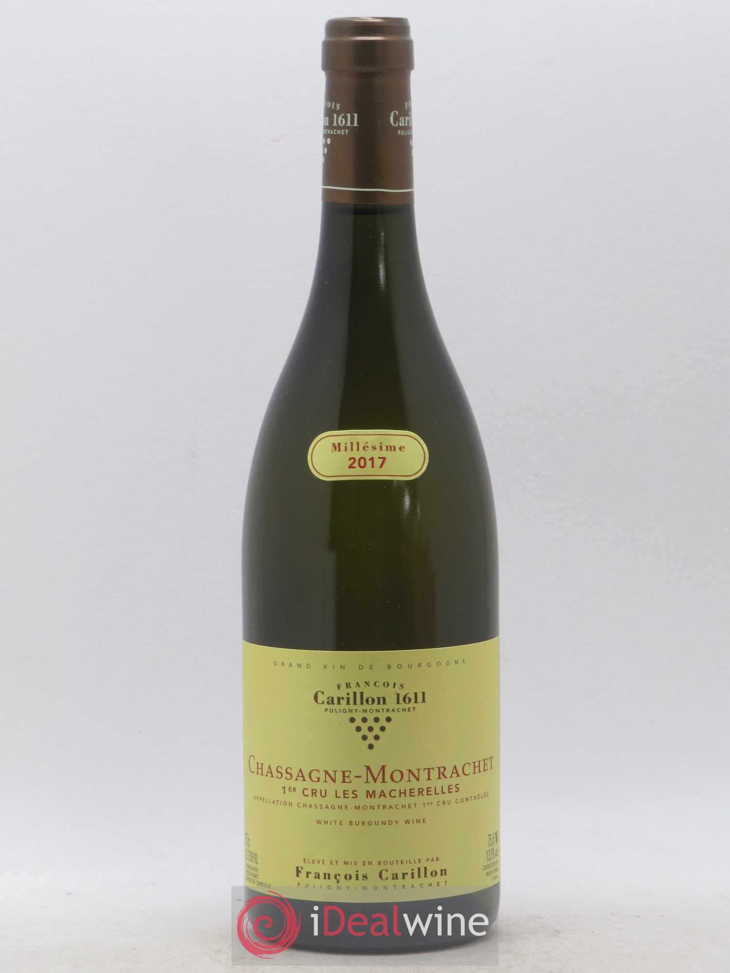 Chassagne-Montrachet 1er Cru Les Macherelles Jacques Carillon (Domaine) 2017 - Lot de 1 bouteille - 0