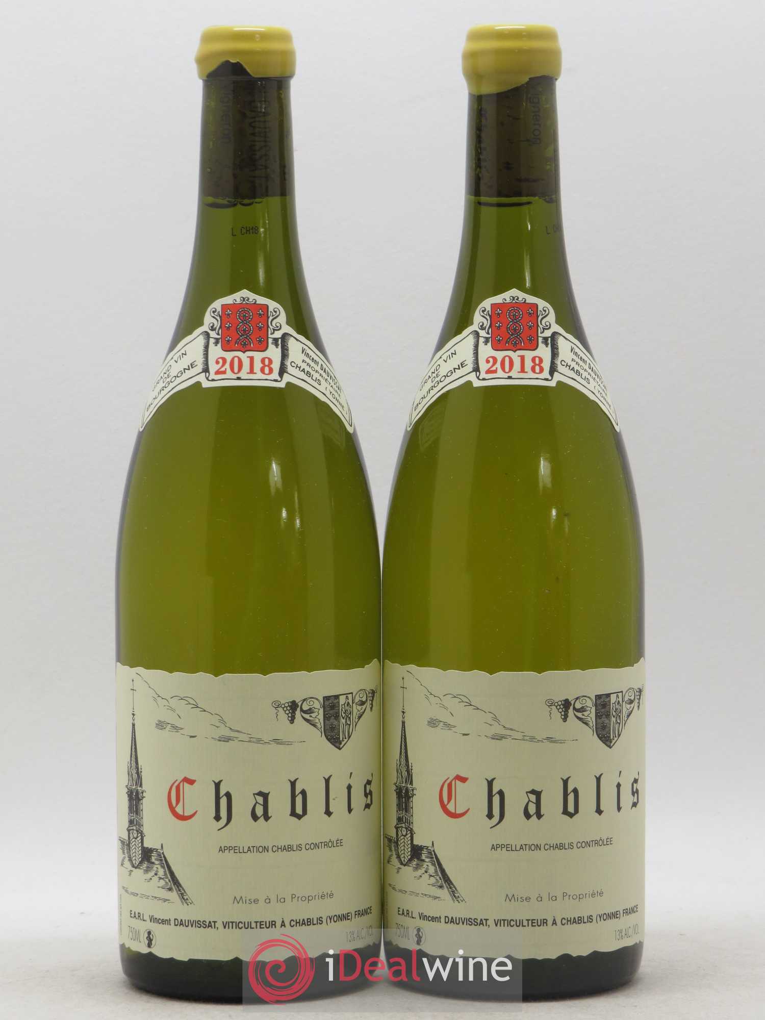 Chablis Vincent Dauvissat (Domaine) 2018 - Lot de 2 bouteilles - 0