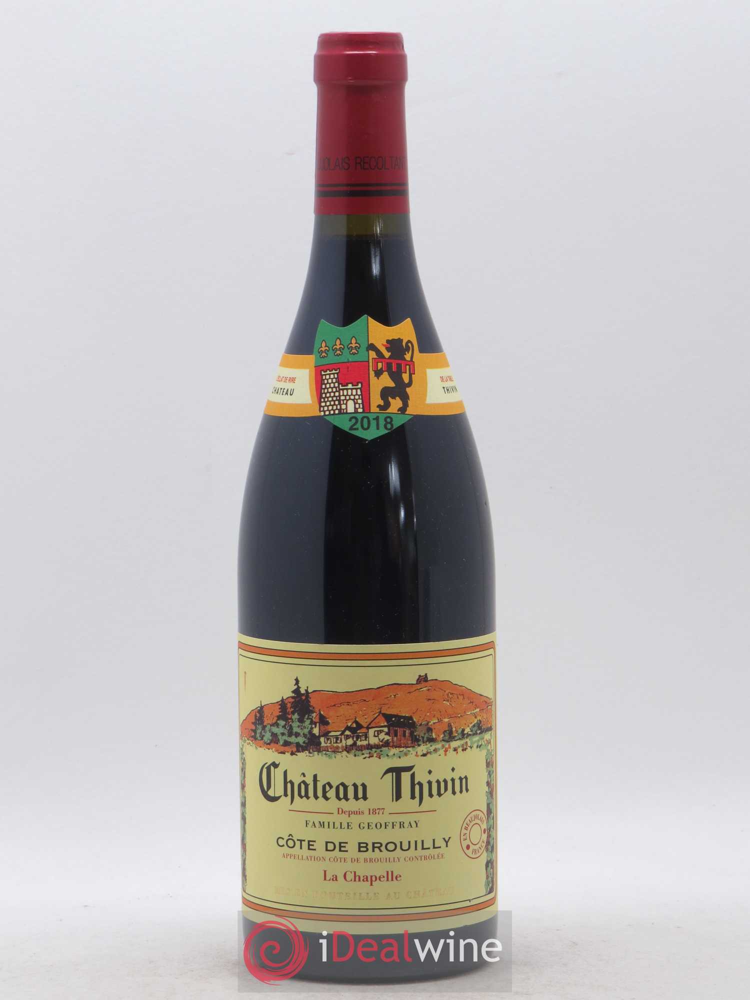 Côte de Brouilly Cuvée La Chapelle Château Thivin 2018 - Lot de 1 bouteille - 0