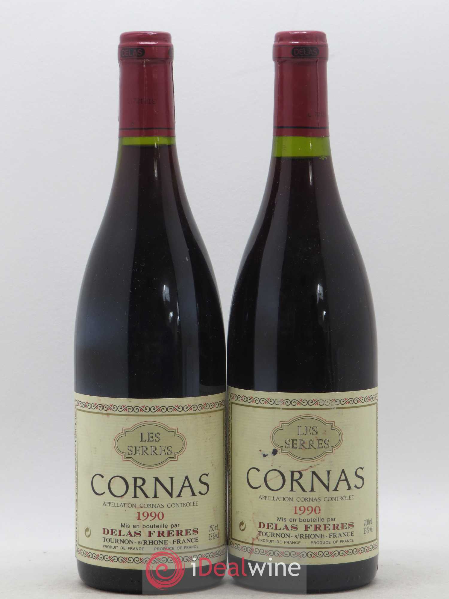 Cornas Les Serres Delas 1990 - Posten von 2 Flaschen - 0
