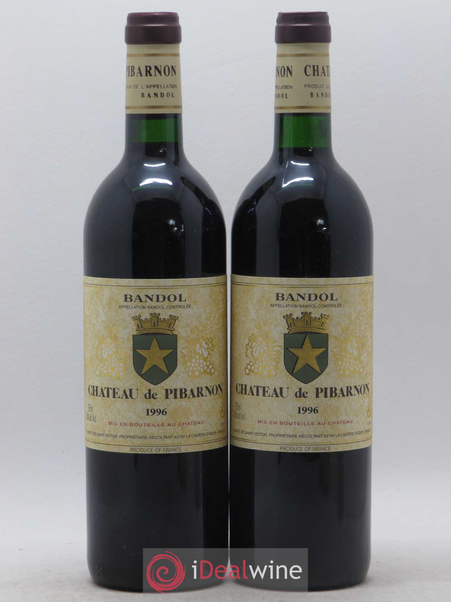 Bandol Château de Pibarnon Comte de Saint-Victor 1996 - Lot de 2 bouteilles - 0