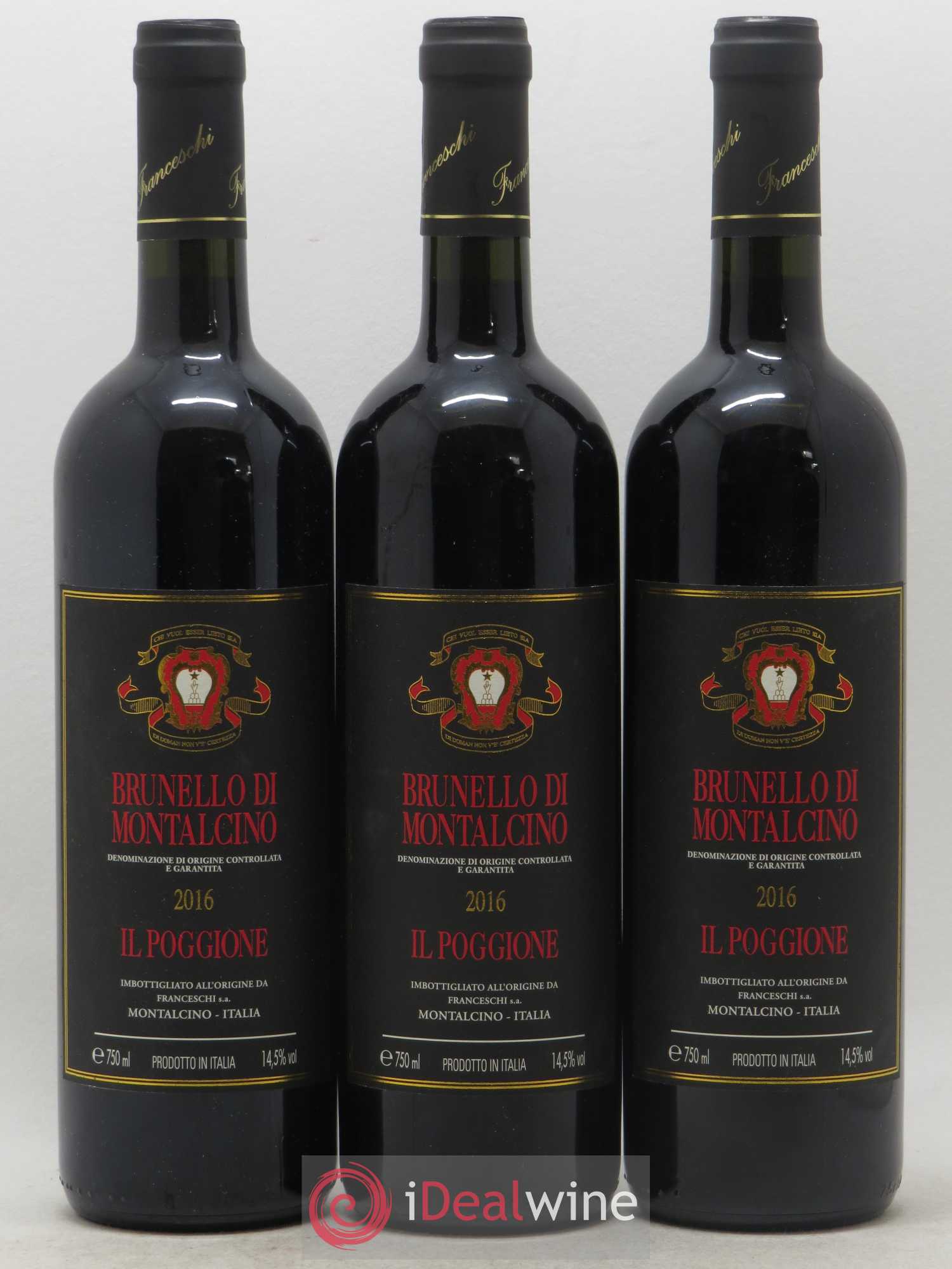 Brunello di Montalcino DOCG Il Poggione Lavinio Franceschi 2016 - Lot de 3 bouteilles - 0