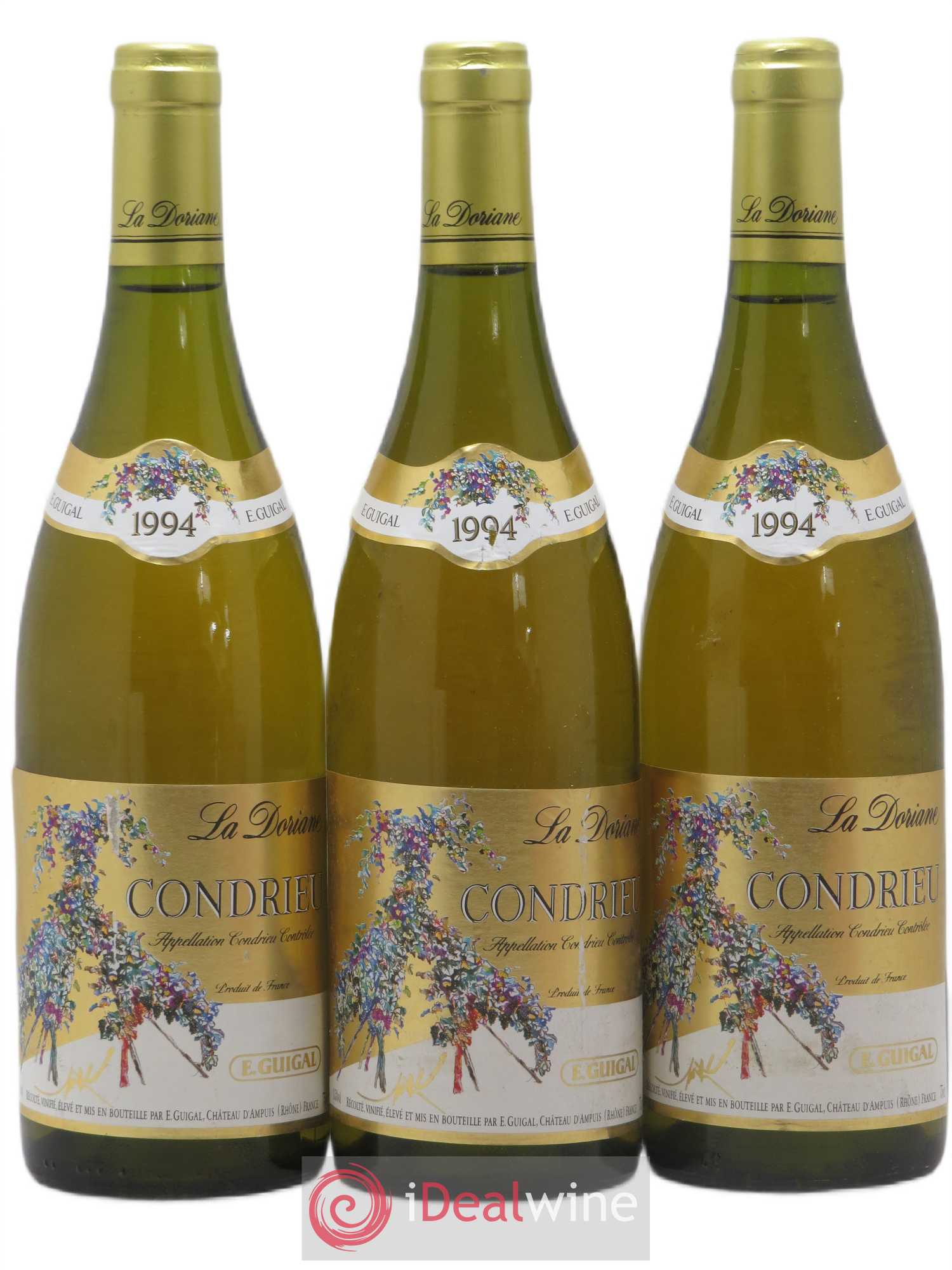 Condrieu La Doriane Guigal (sans prix de réserve) 1994 - Lot de 3 bouteilles - 0