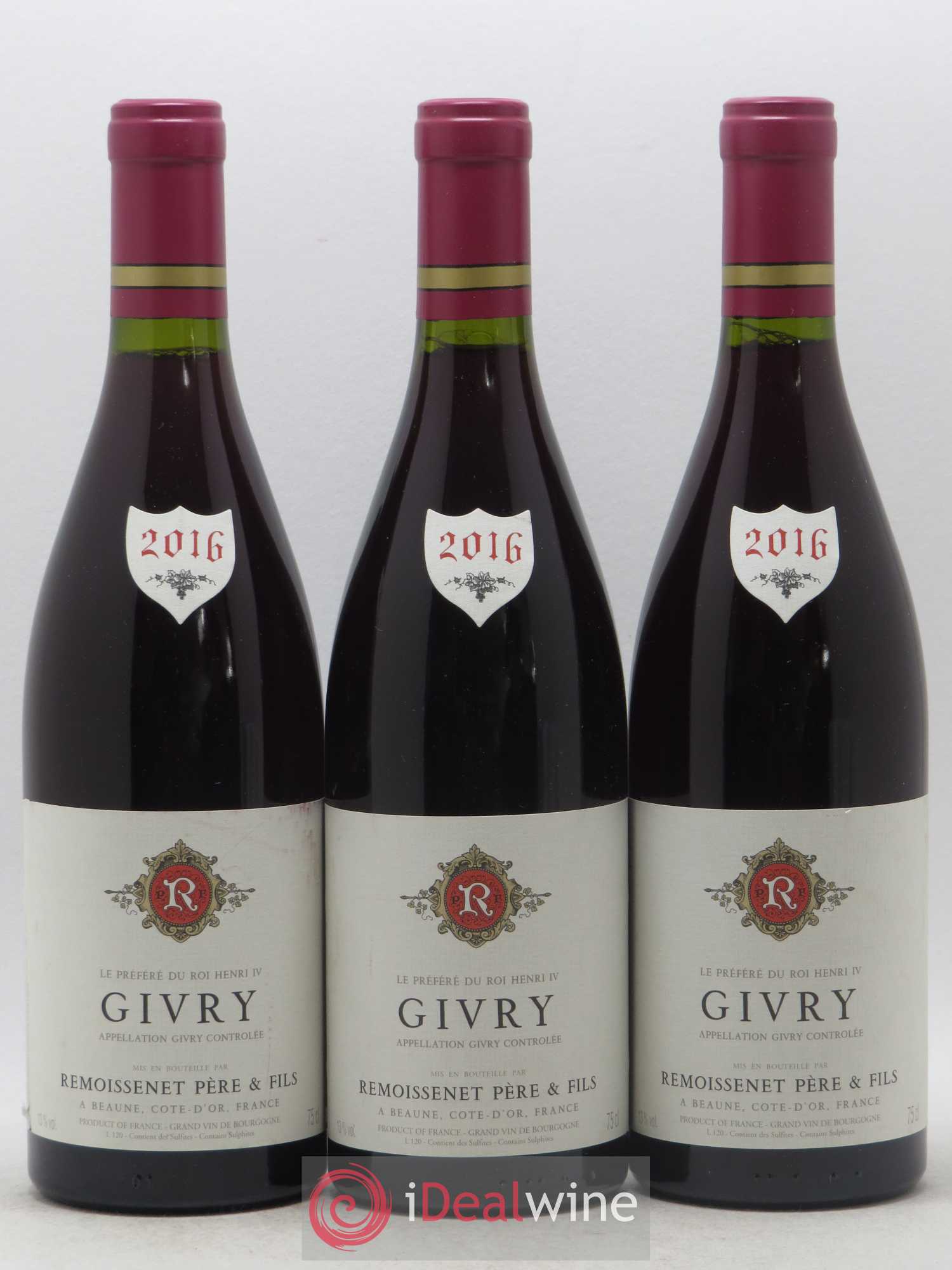 Givry Remoissenet 2016 - Lot de 3 bouteilles - 0