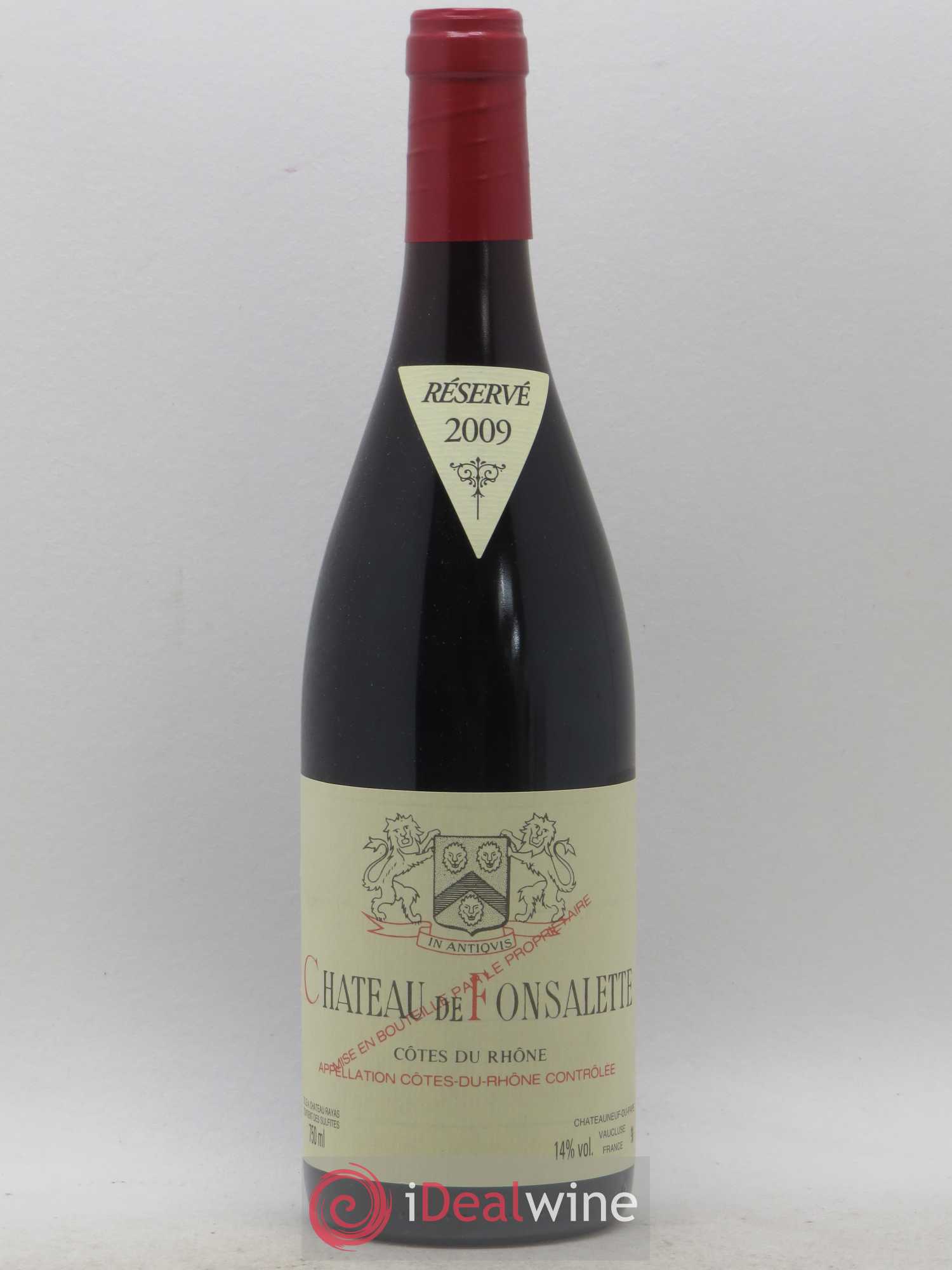 Côtes-du-Rhône Château de Fonsalette Emmanuel Reynaud 2009 - Lot de 1 bouteille - 0