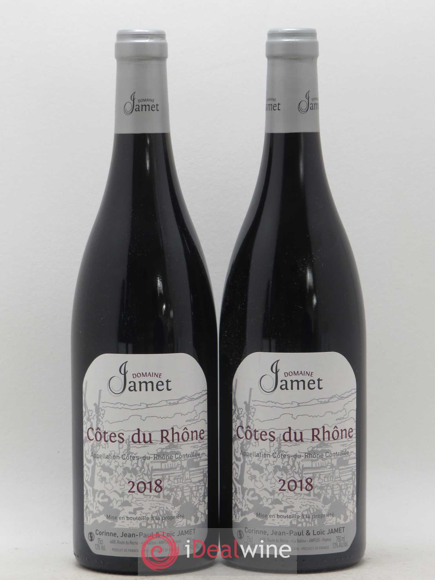 Côtes-du-Rhône Jamet (Domaine) 2018 - Lot de 2 bouteilles - 0
