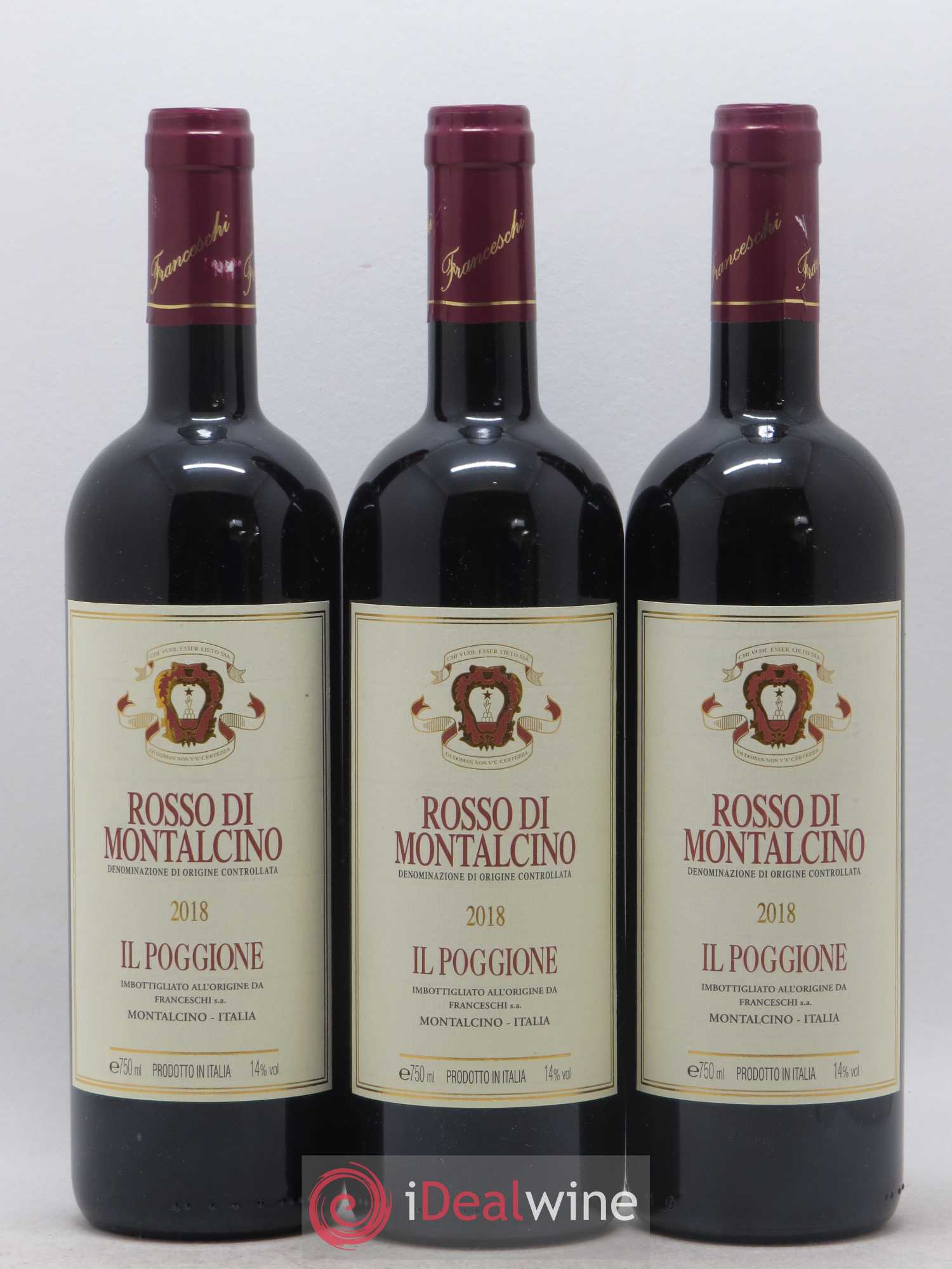 Rosso di Montalcino DOC Il Poggione Lavinio Franceschi 2018 - Lot de 3 bouteilles - 0