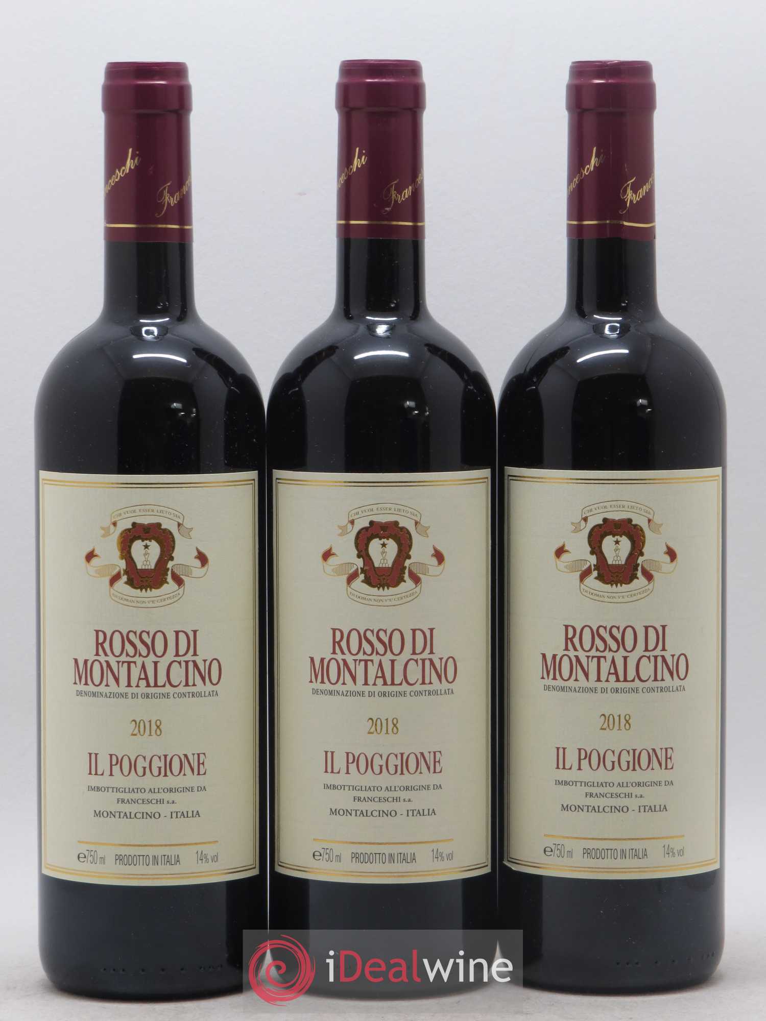 Rosso di Montalcino DOC Il Poggione Lavinio Franceschi 2018 - Lot de 3 bouteilles - 0
