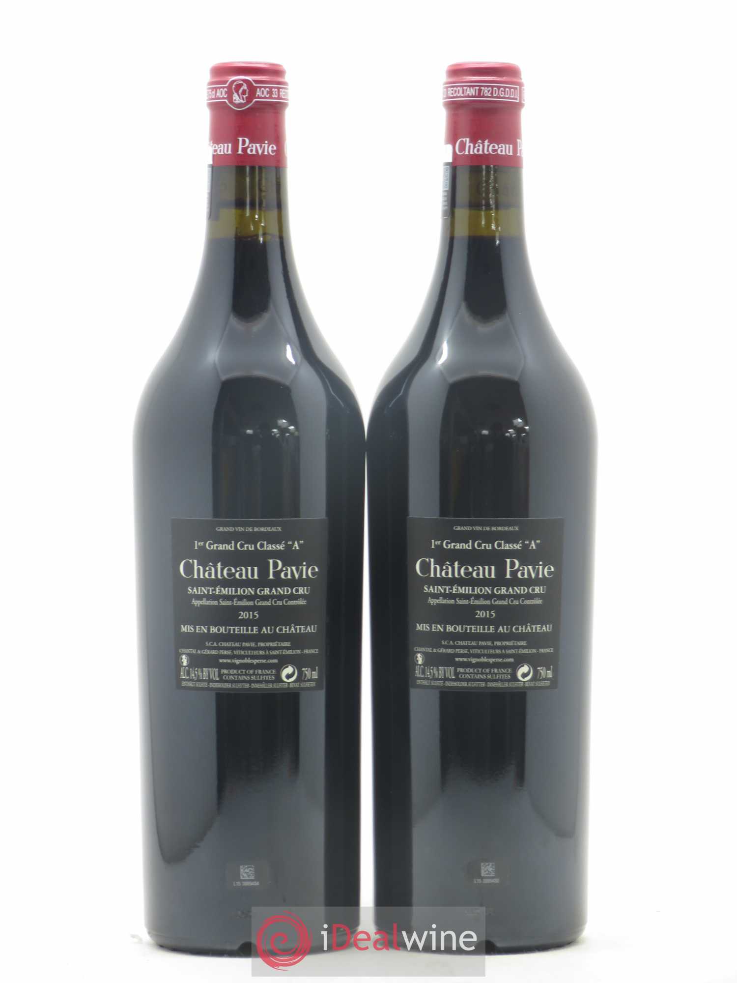 Château Pavie 1er Grand Cru Classé A 2015 - Lot de 2 bouteilles - 1