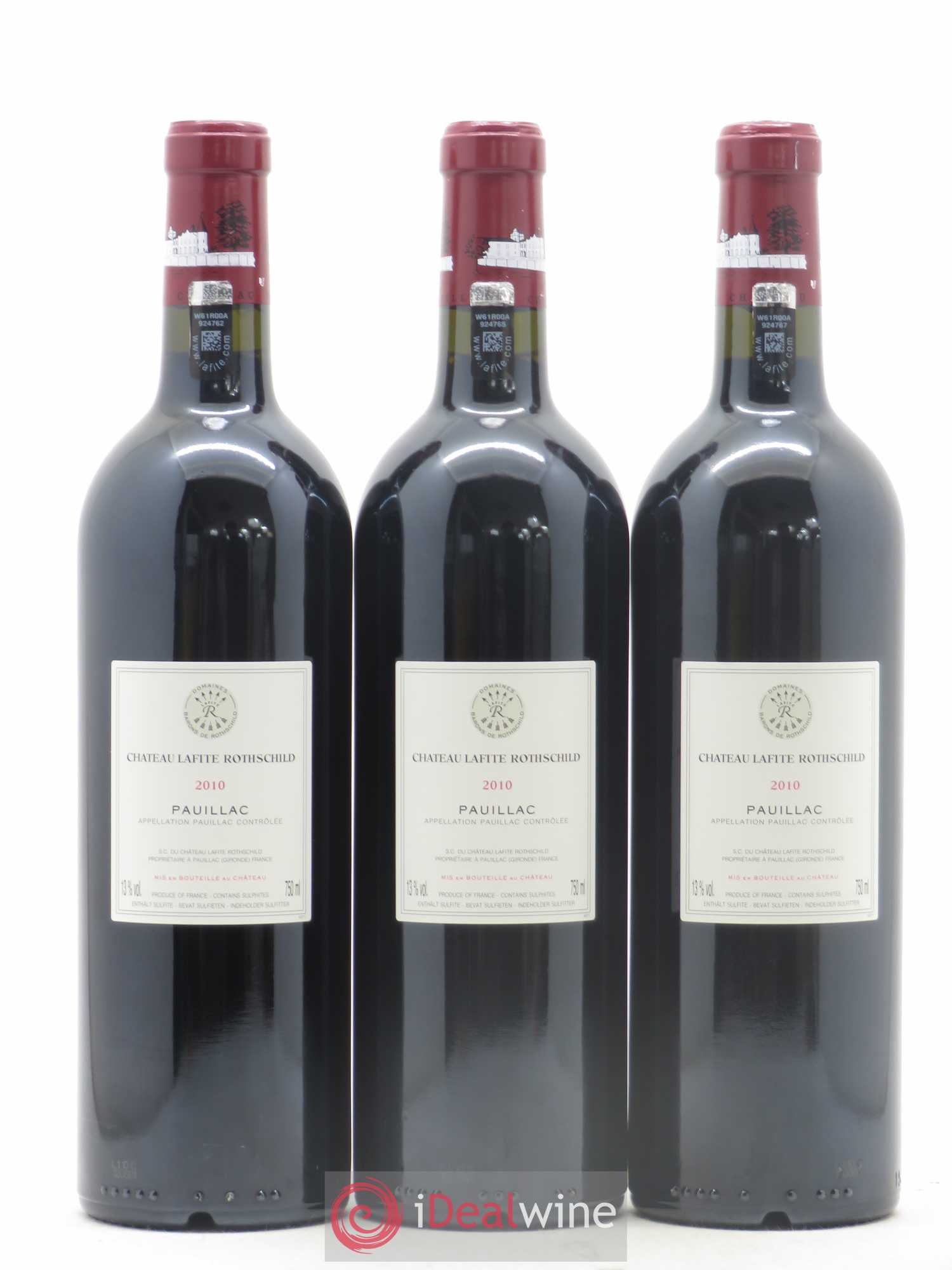 Château Lafite Rothschild 1er Grand Cru Classé 2010 - Lot de 3 bouteilles - 1