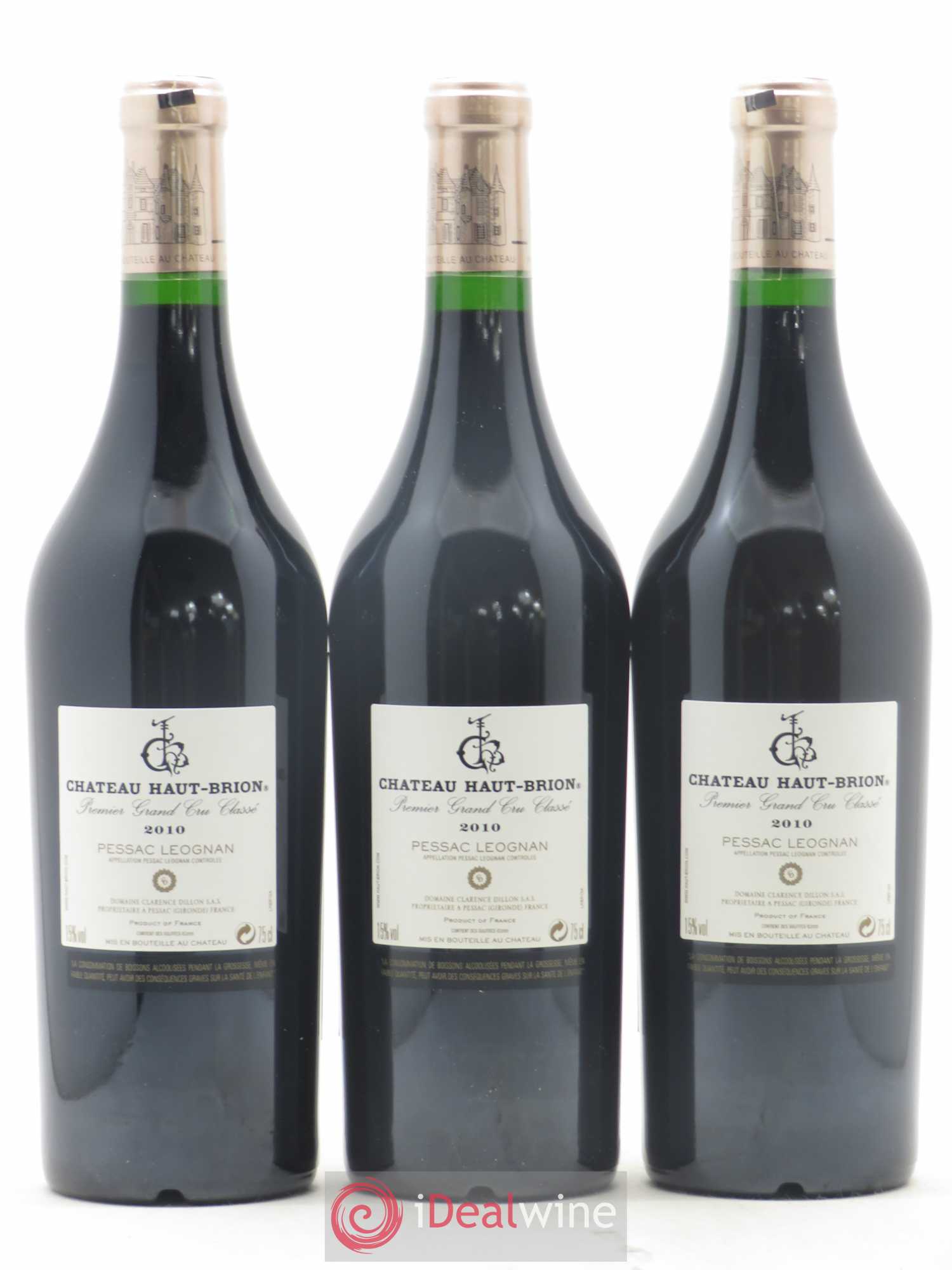 Château Haut Brion 1er Grand Cru Classé 2010 - Lot de 6 bouteilles - 2