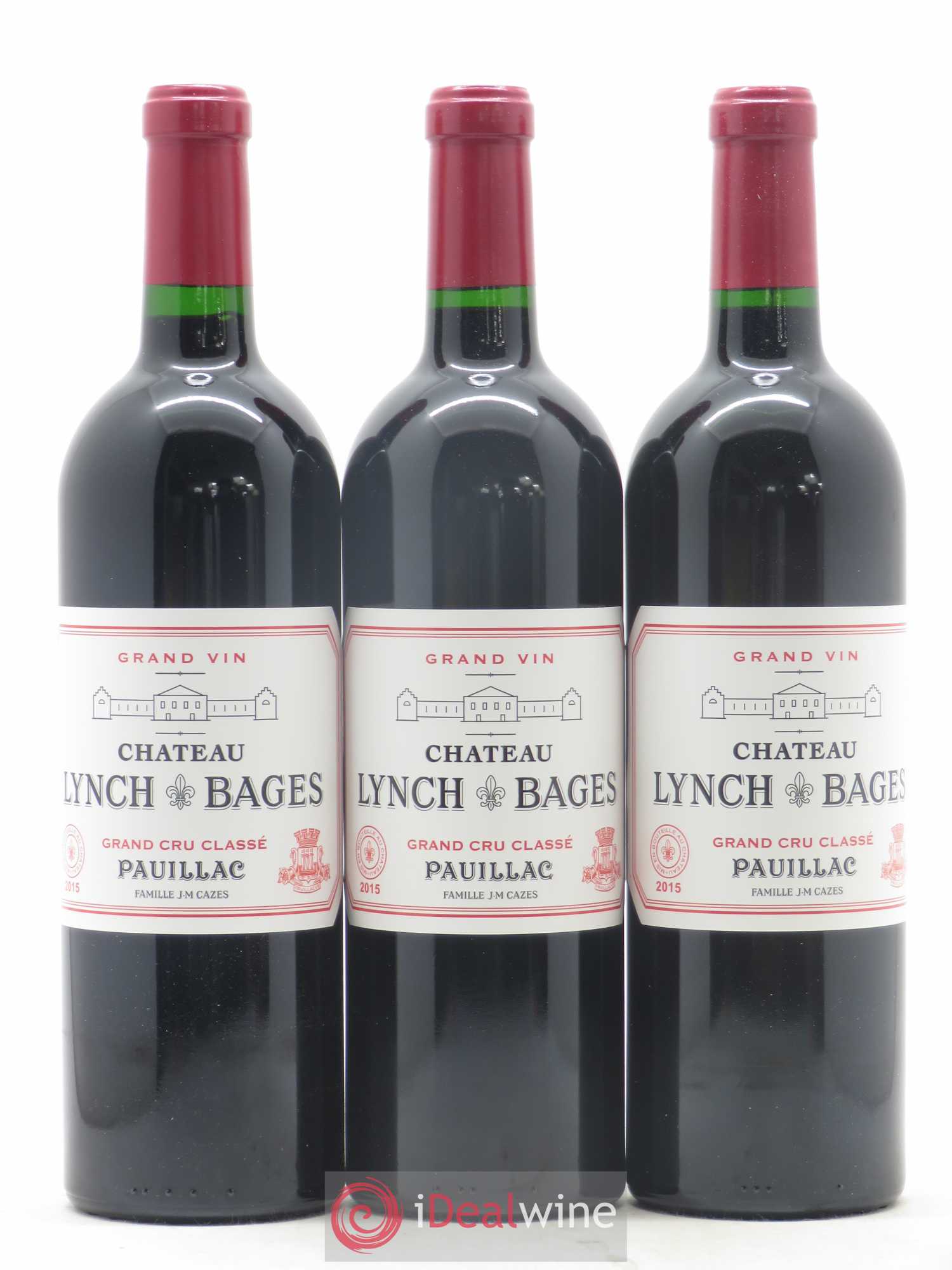 Château Lynch Bages 5ème Grand Cru Classé 2015 - Lot de 3 bouteilles - 0