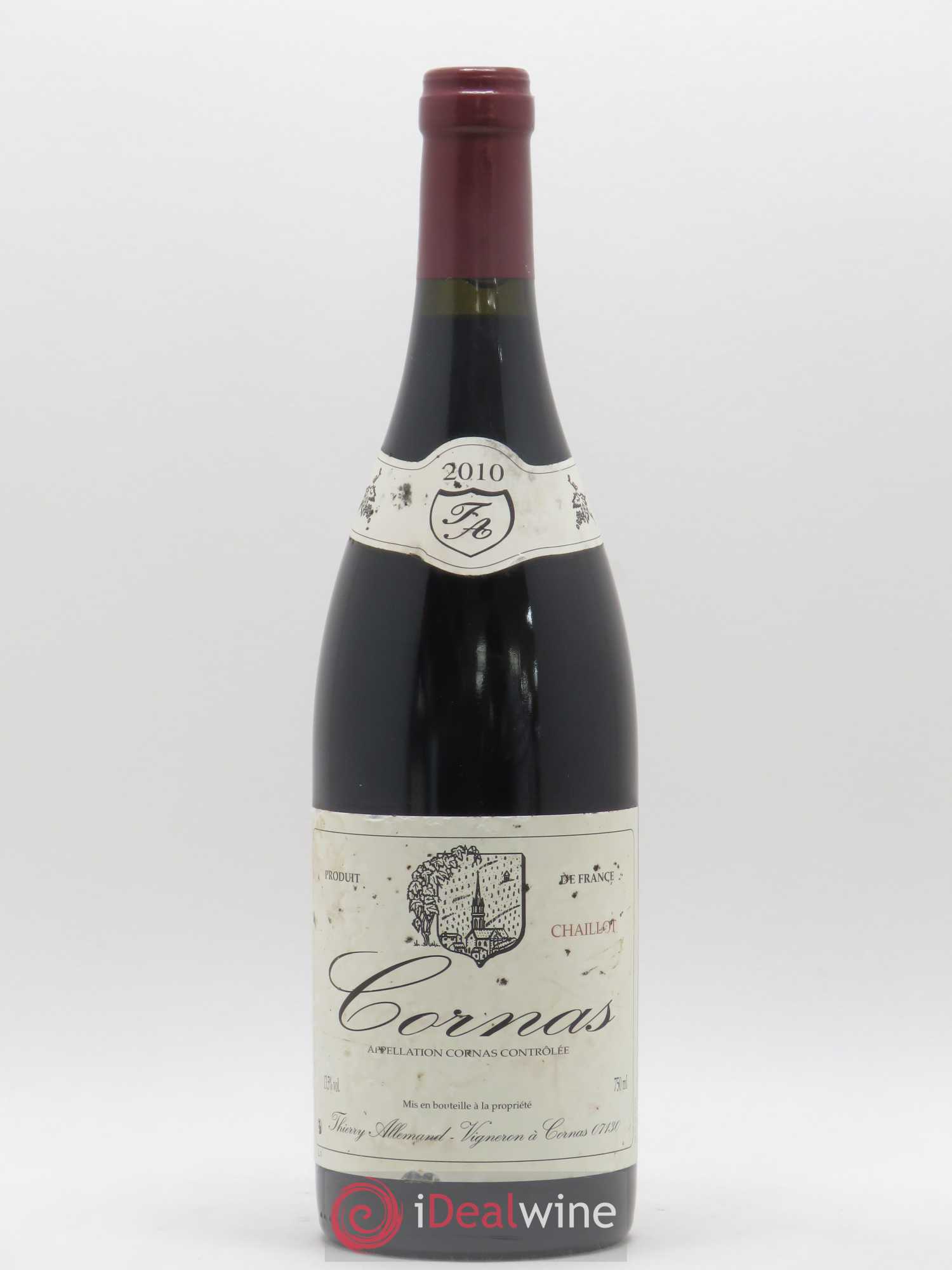 Cornas Chaillot Thierry Allemand 2010 - Lot de 1 bouteille - 0