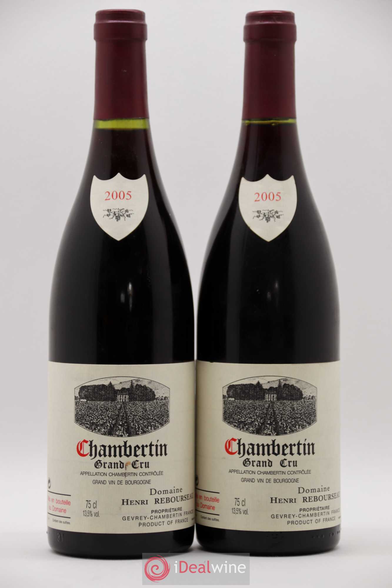 Chambertin Grand Cru Henri Rebourseau 2005 - Lot de 2 bouteilles - 0
