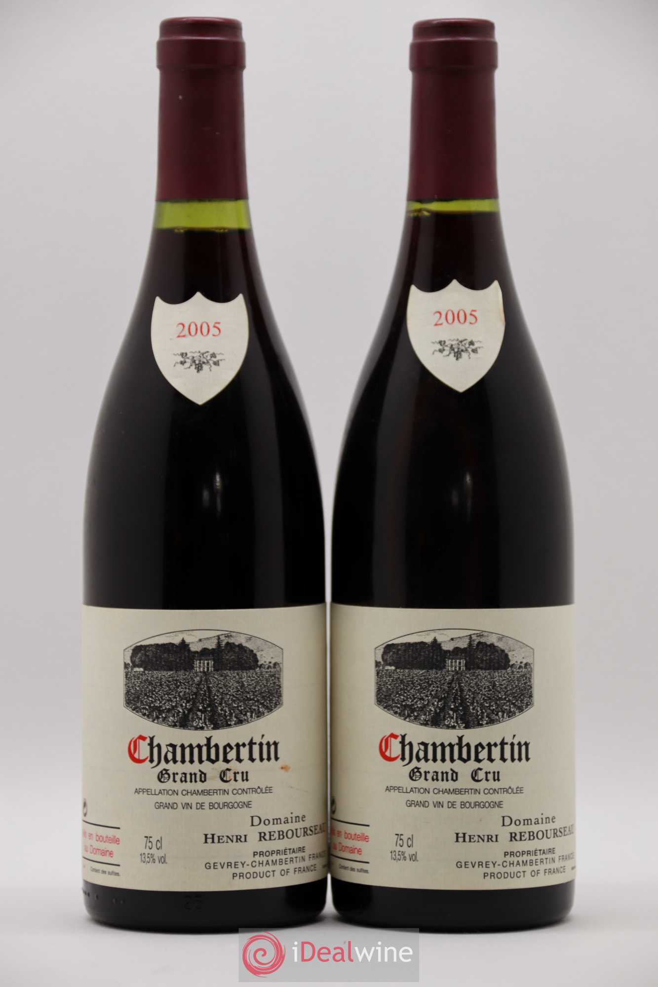 Chambertin Grand Cru Henri Rebourseau 2005 - Lot de 2 bouteilles - 0