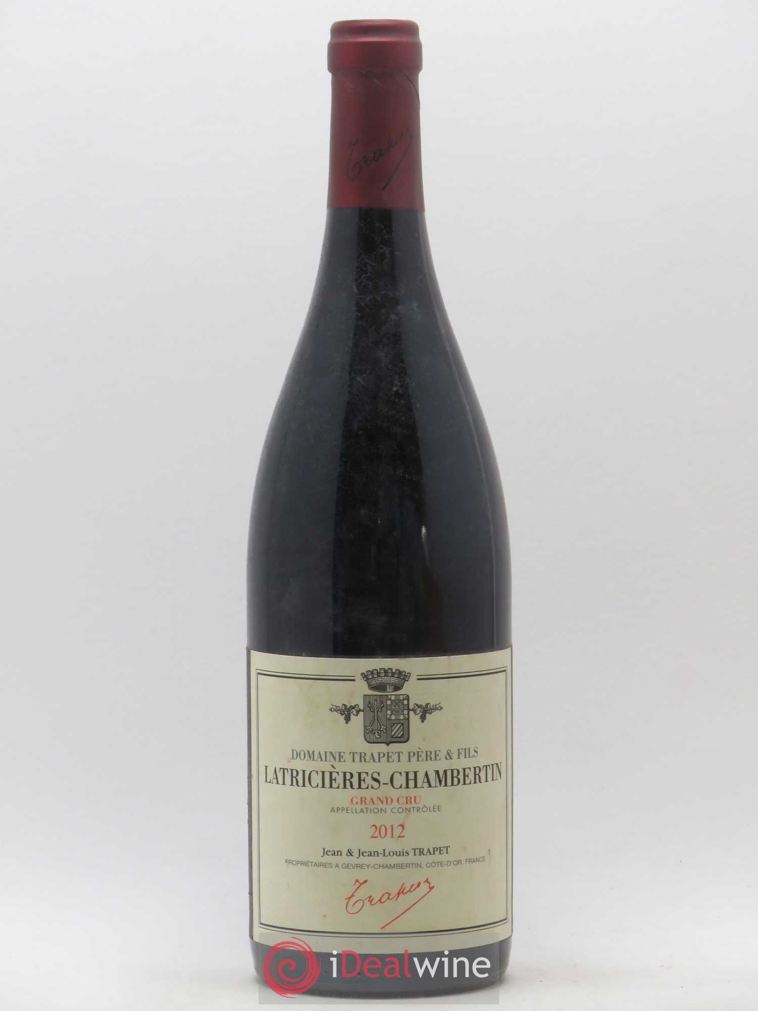 Latricières-Chambertin Grand Cru Domaine Trapet 2012 - Lot de 1 bouteille - 0
