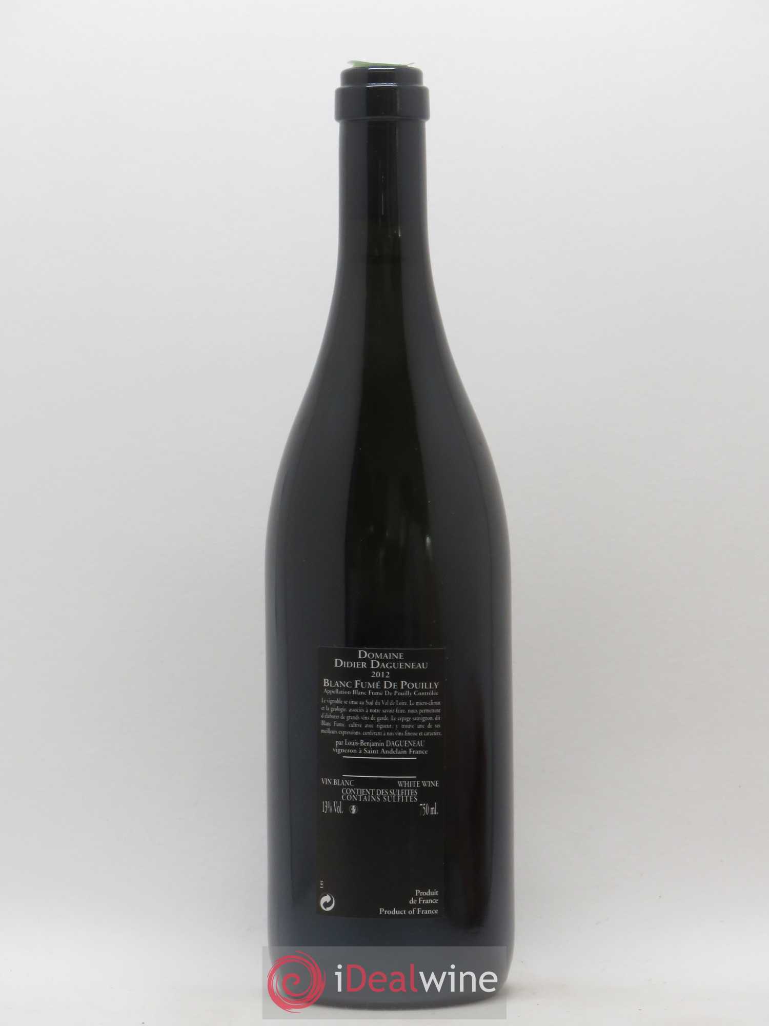 Vin de France (anciennement Pouilly-Fumé) Silex Dagueneau (Domaine Didier - Louis-Benjamin) 2012 - Lot de 1 bouteille - 1