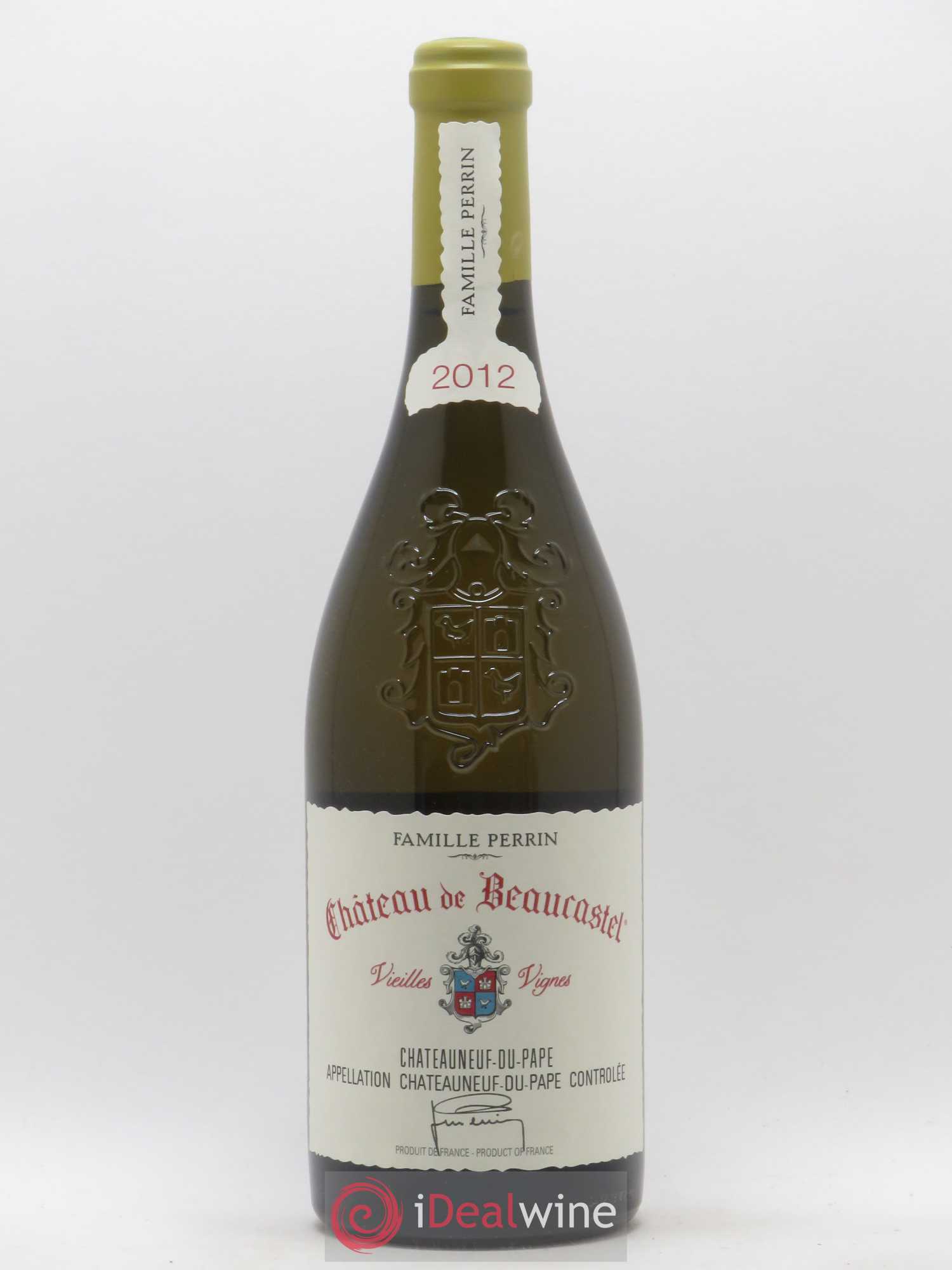 Châteauneuf-du-Pape Château de Beaucastel Vieilles vignes Roussanne Famille Perrin 2012 - Lot de 1 bouteille - 0