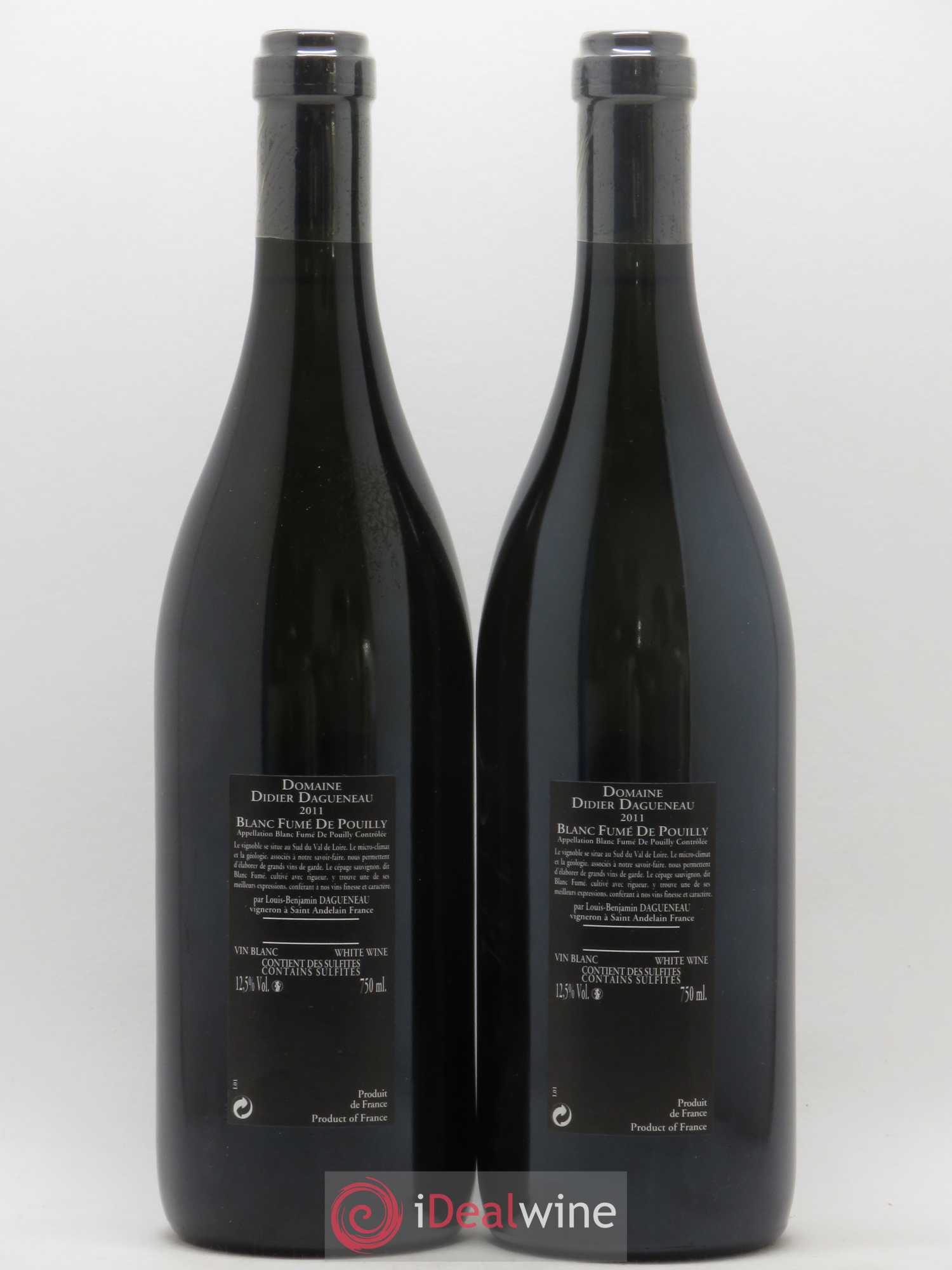 Vin de France (anciennement Pouilly-Fumé) Silex Dagueneau (Domaine Didier - Louis-Benjamin) 2011 - Lot de 2 bouteilles - 1