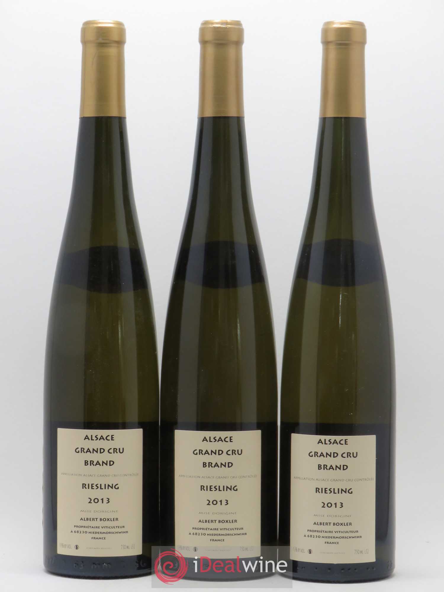 Alsace Riesling Grand Cru Brand Albert Boxler 2013 - Lot de 3 bouteilles - 1