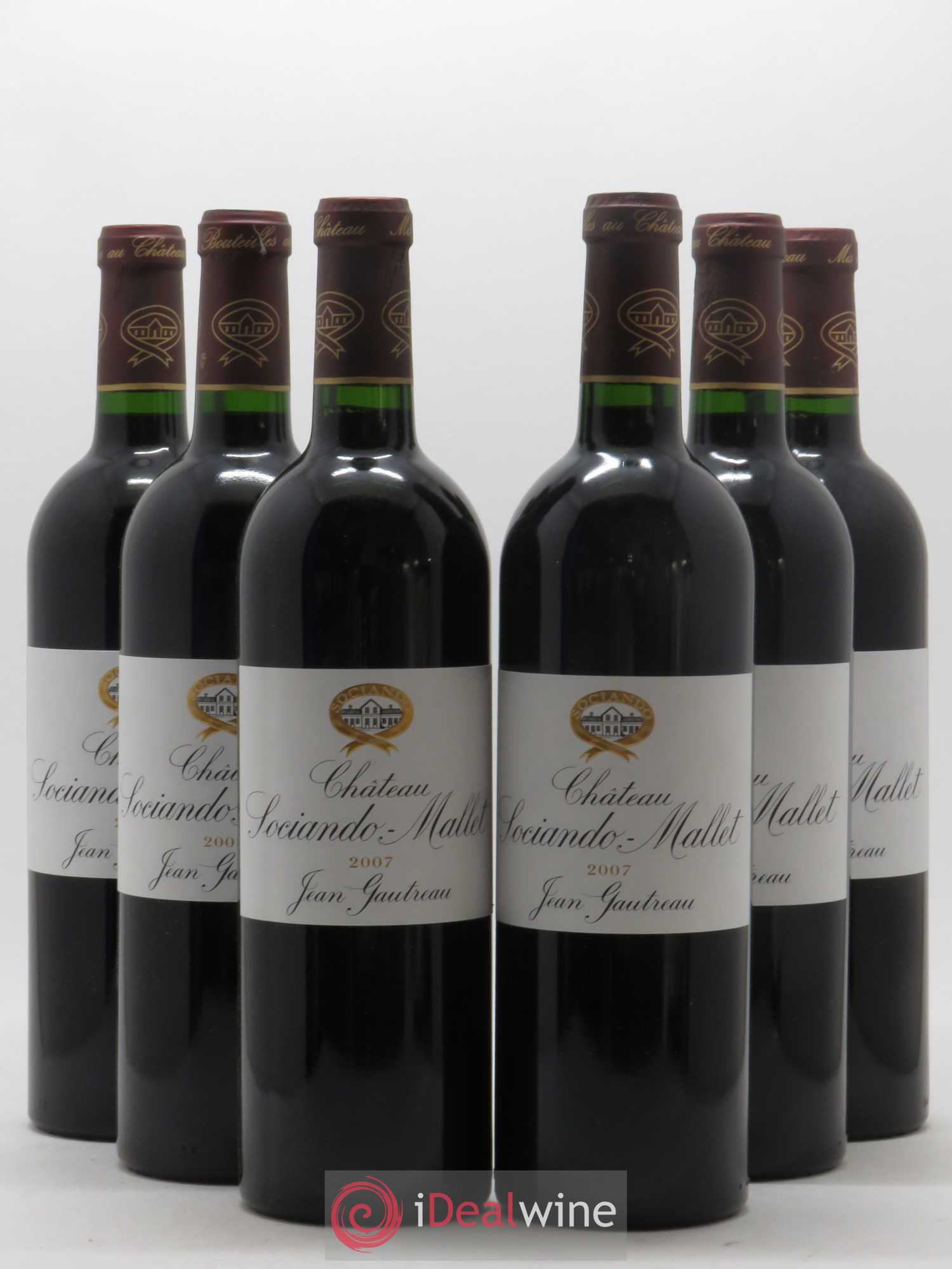 Château Sociando Mallet 2007 - Lot de 6 bouteilles - 0