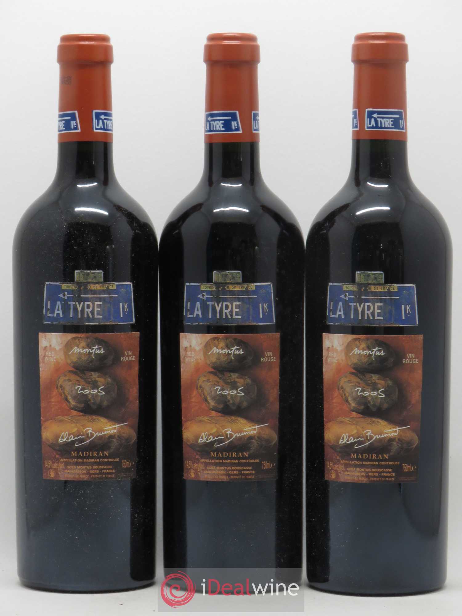 Madiran Château Montus-La Tyre Alain Brumont 2005 - Lot de 6 bouteilles - 1