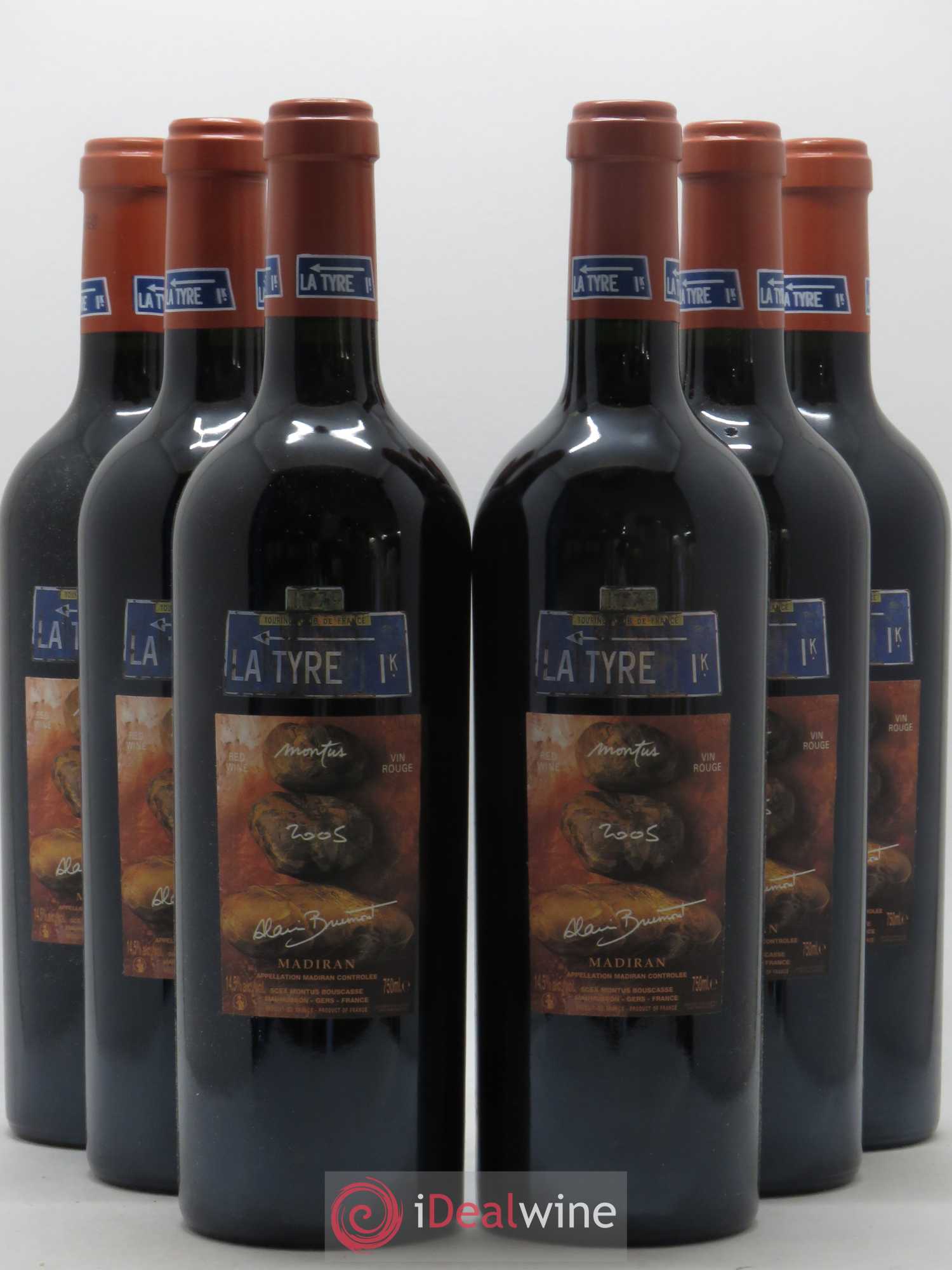 Madiran Château Montus-La Tyre Alain Brumont 2005 - Lot de 6 bouteilles - 0
