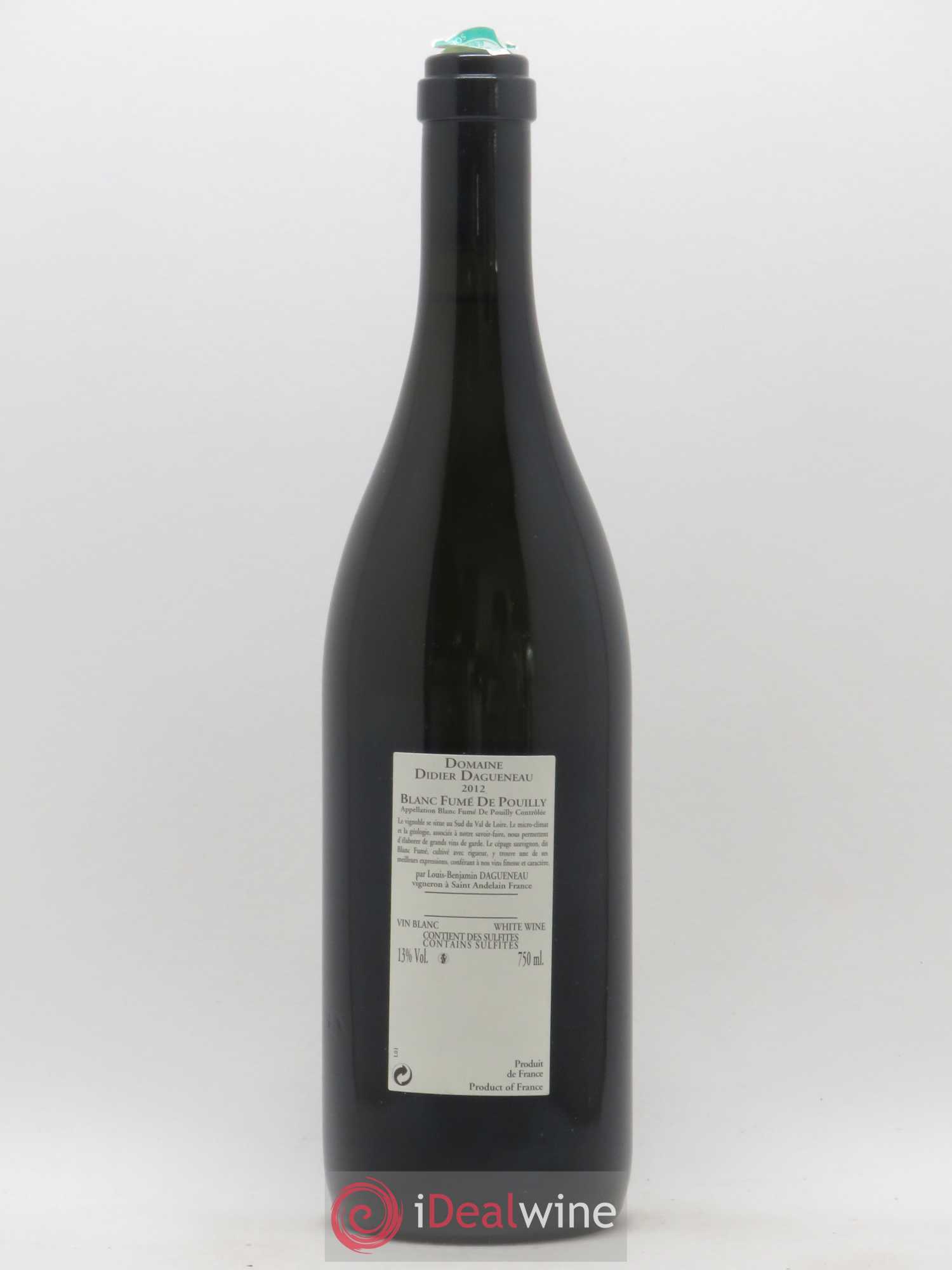 Vin de France (anciennement Pouilly-Fumé) Buisson Renard Dagueneau (Domaine Didier - Louis-Benjamin) 2012 - Lot de 1 bouteille - 1