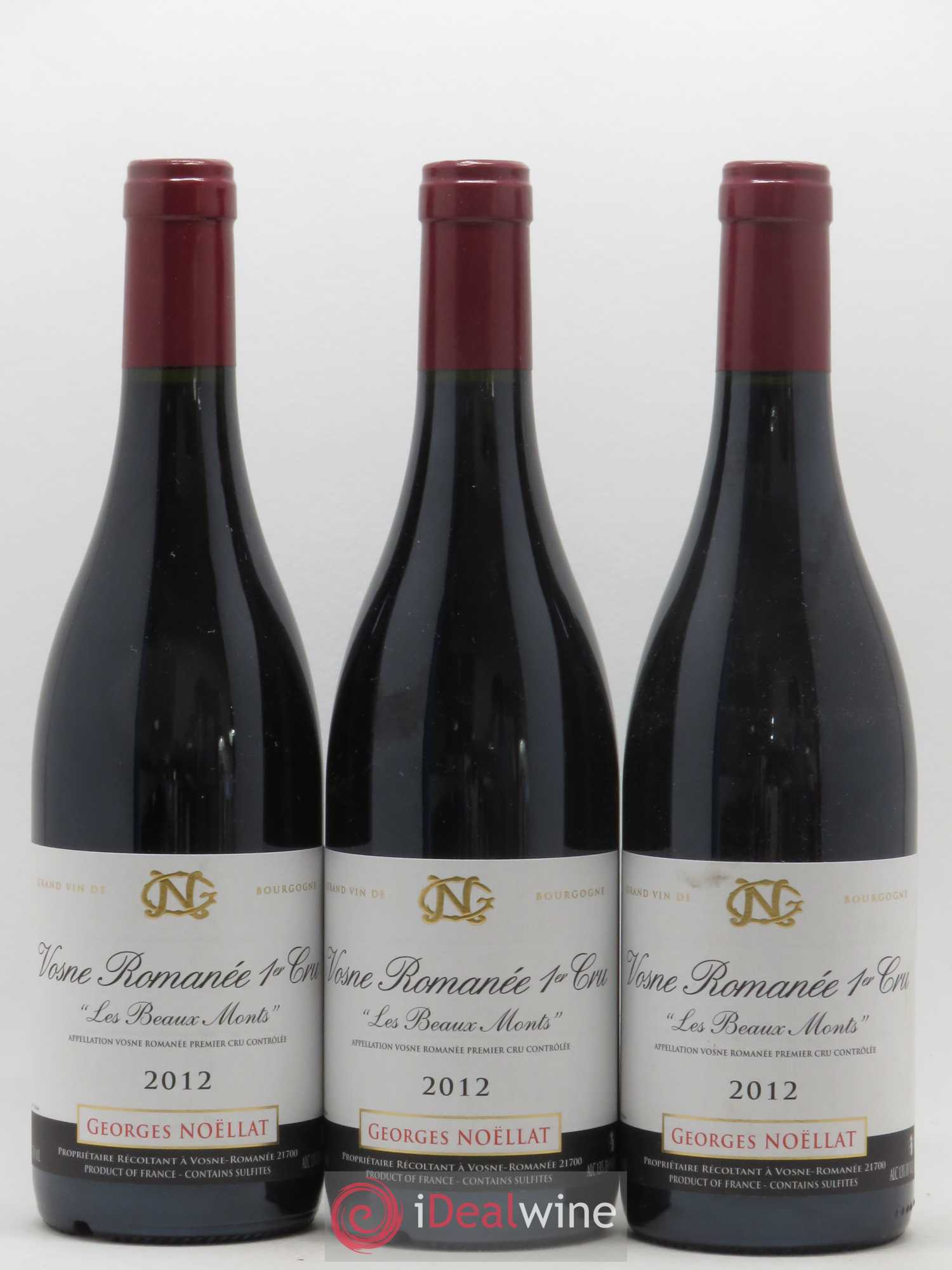Vosne-Romanée 1er Cru Les Beaux Monts Georges Noëllat (Domaine) 2012 - Lot de 3 bouteilles - 0
