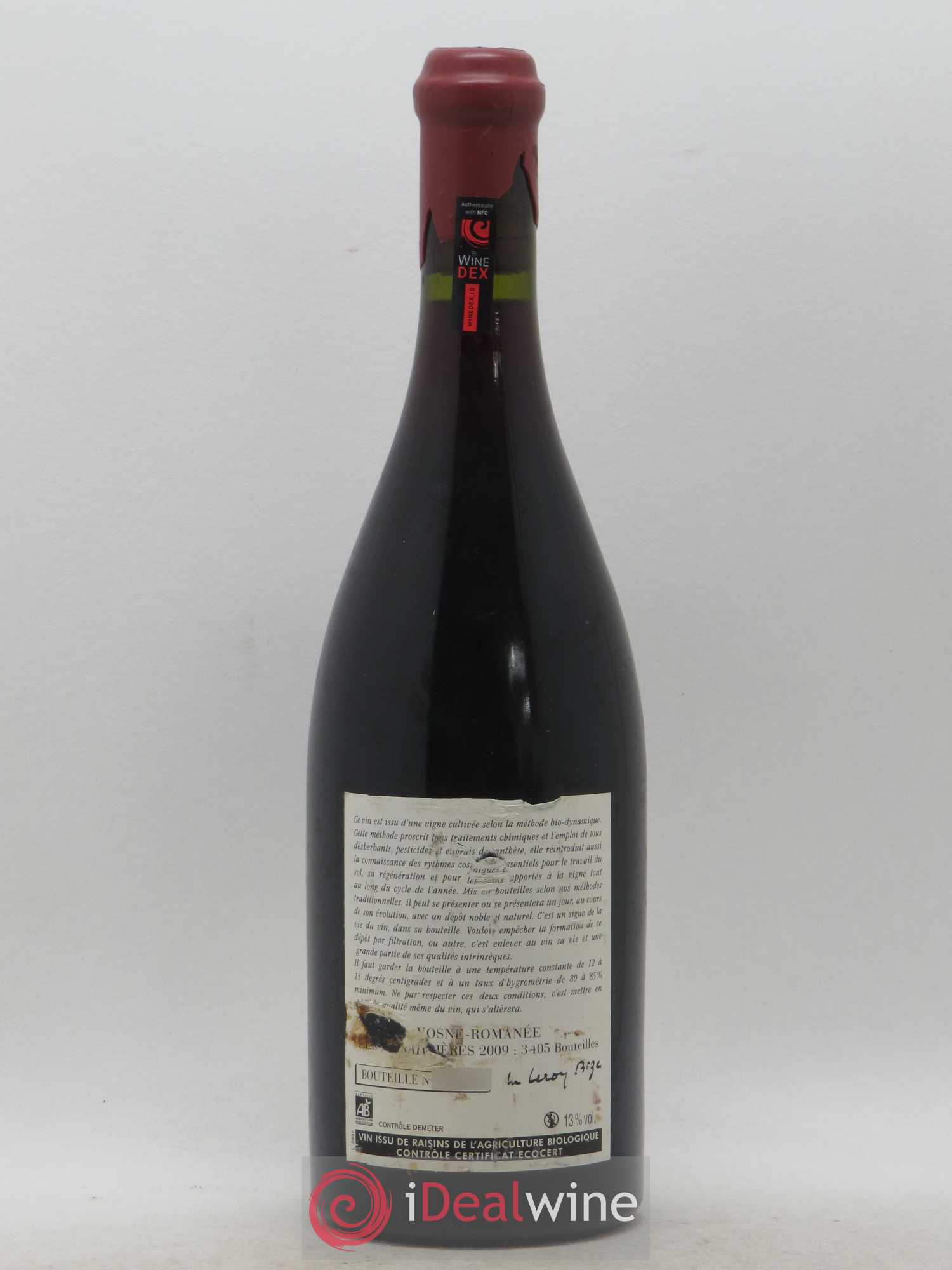 Vosne-Romanée Les Genaivrières Leroy (Domaine) 2009 - Lot de 1 bouteille - 1
