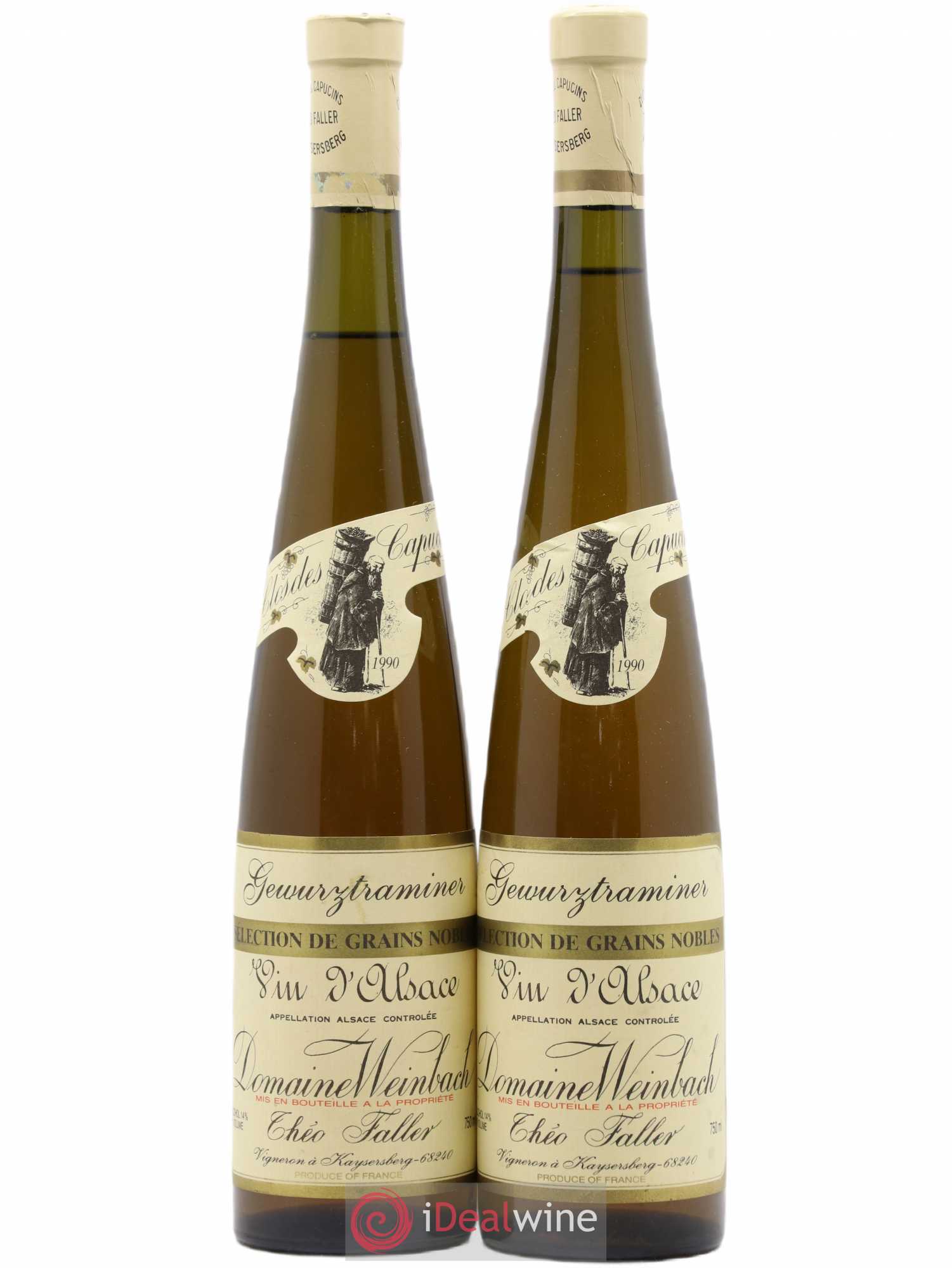 Alsace Gewurztraminer Sélection de Grains Nobles Weinbach (Domaine) 1990 - Lotto di 2 bottiglie - 0