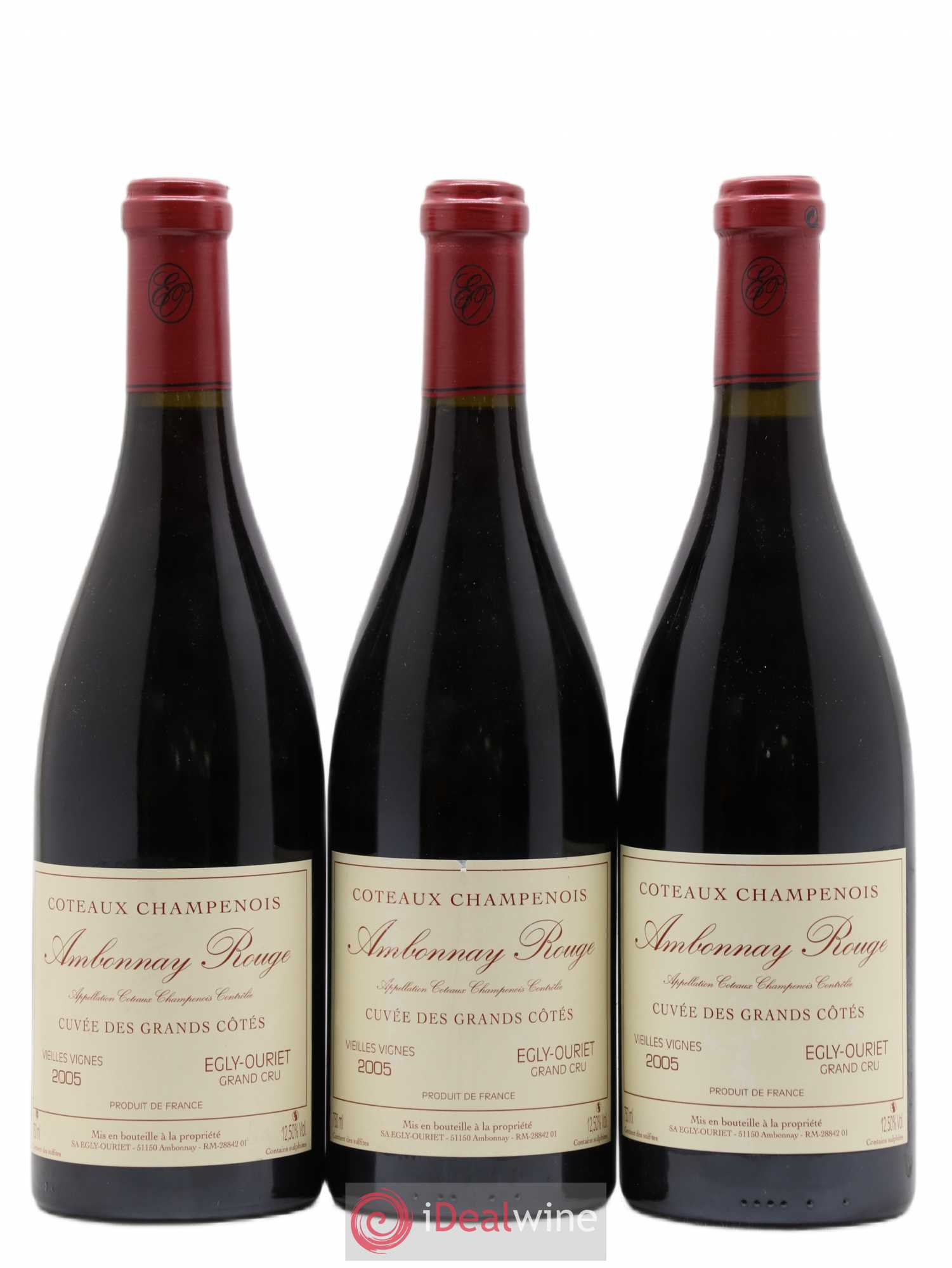 Ambonnay Cuvée des Grands Côtés VV Grand Cru Egly-Ouriet 2005 - Lot de 3 bouteilles - 0