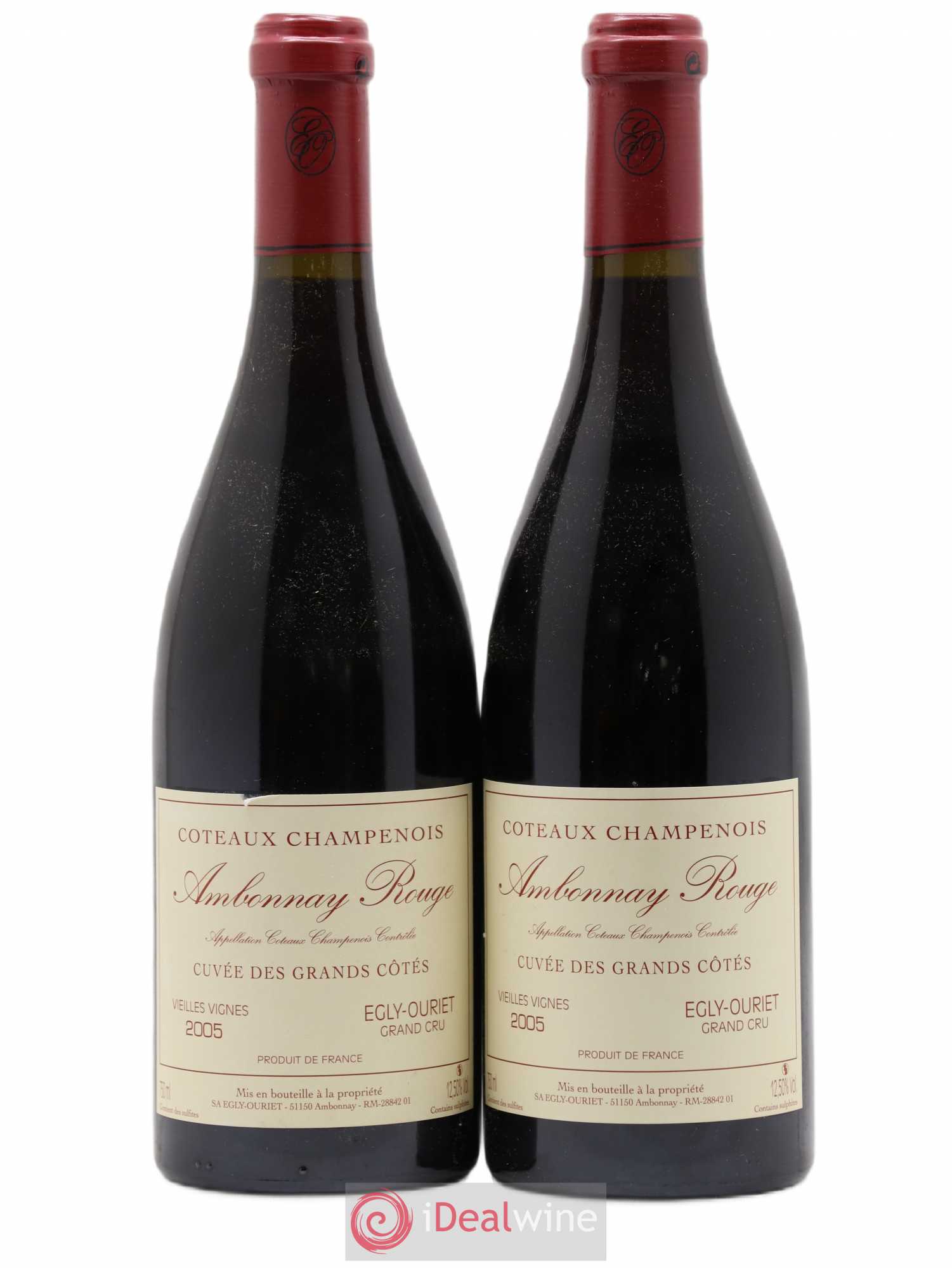 Ambonnay Cuvée des Grands Côtés VV Grand Cru Egly-Ouriet 2005 - Lot de 2 bouteilles - 0