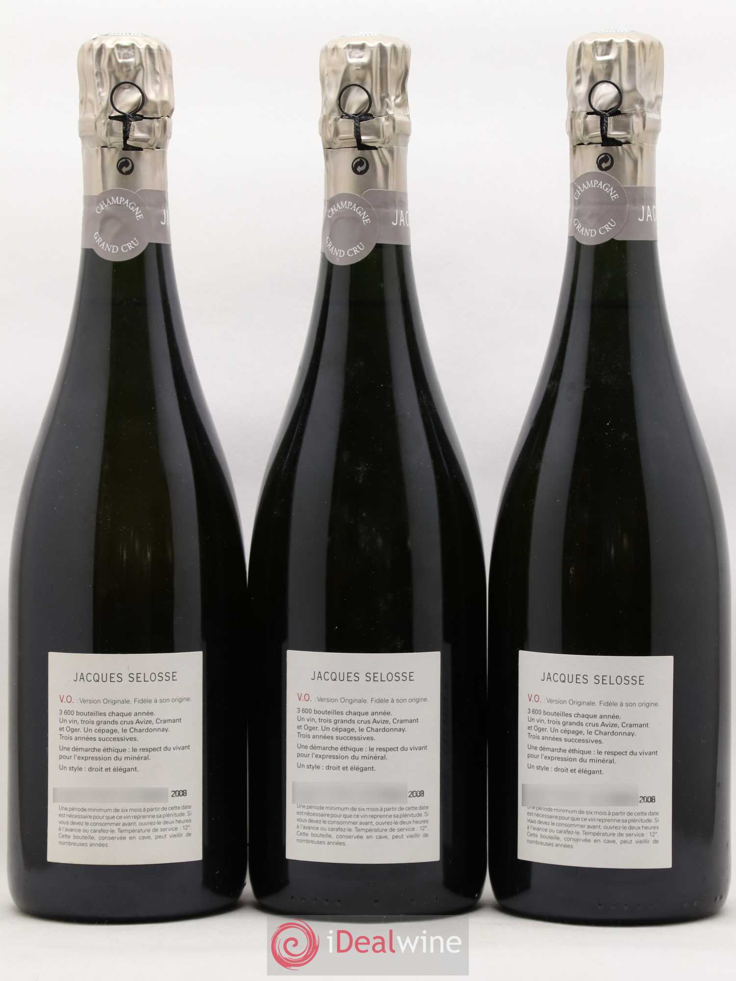 Version Originale Jacques Selosse - Lot de 3 bouteilles - 1