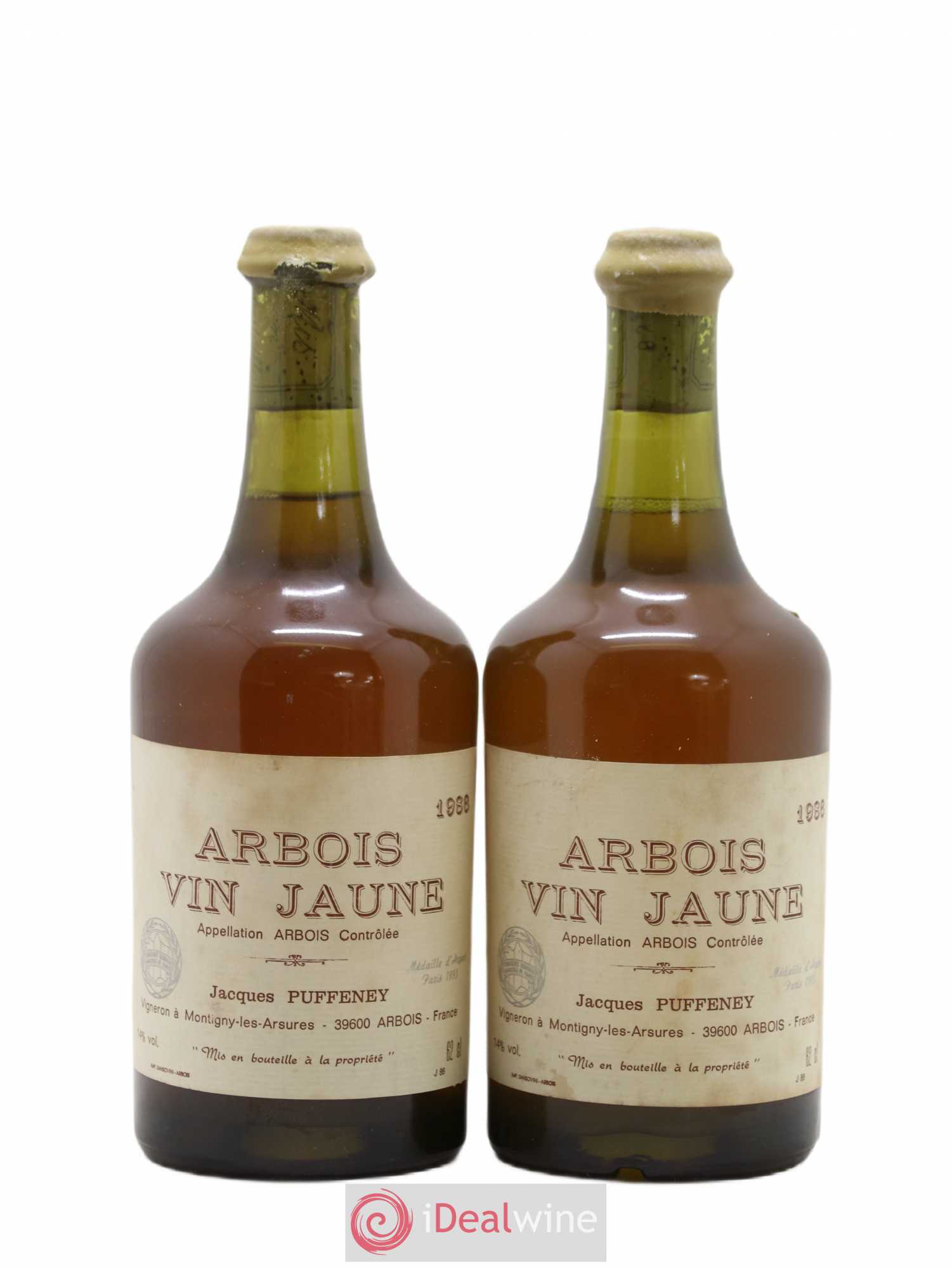 Arbois Vin Jaune Jacques Puffeney 1986 - Lot de 2 bouteilles - 0