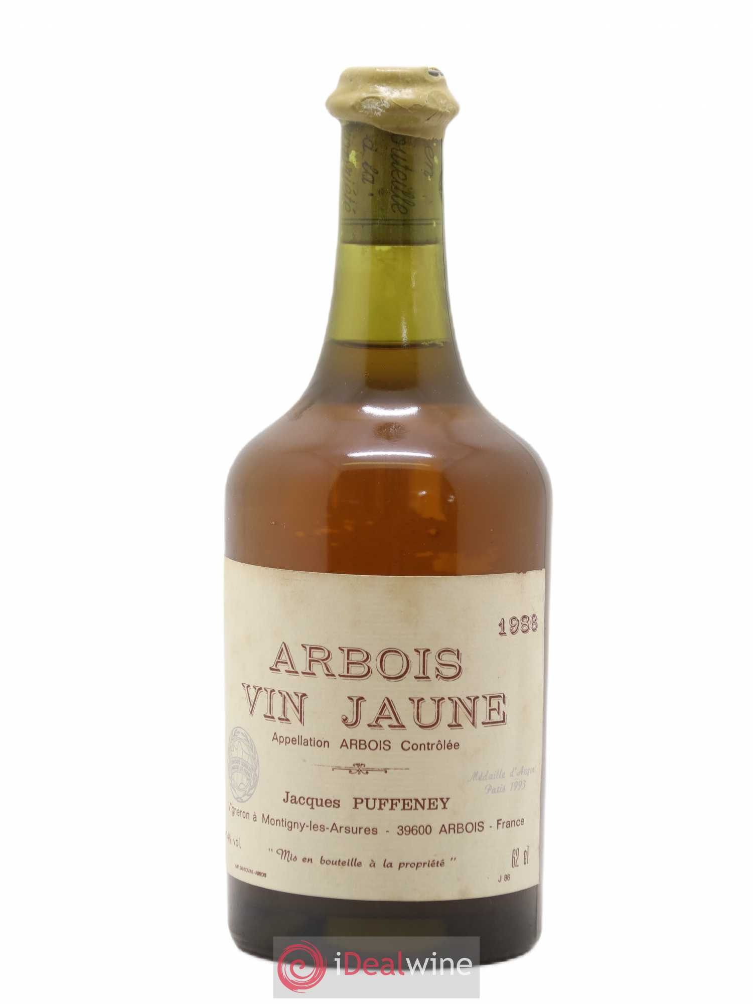 Arbois Vin Jaune Jacques Puffeney 1986 - Posten von 1 Flasche - 0