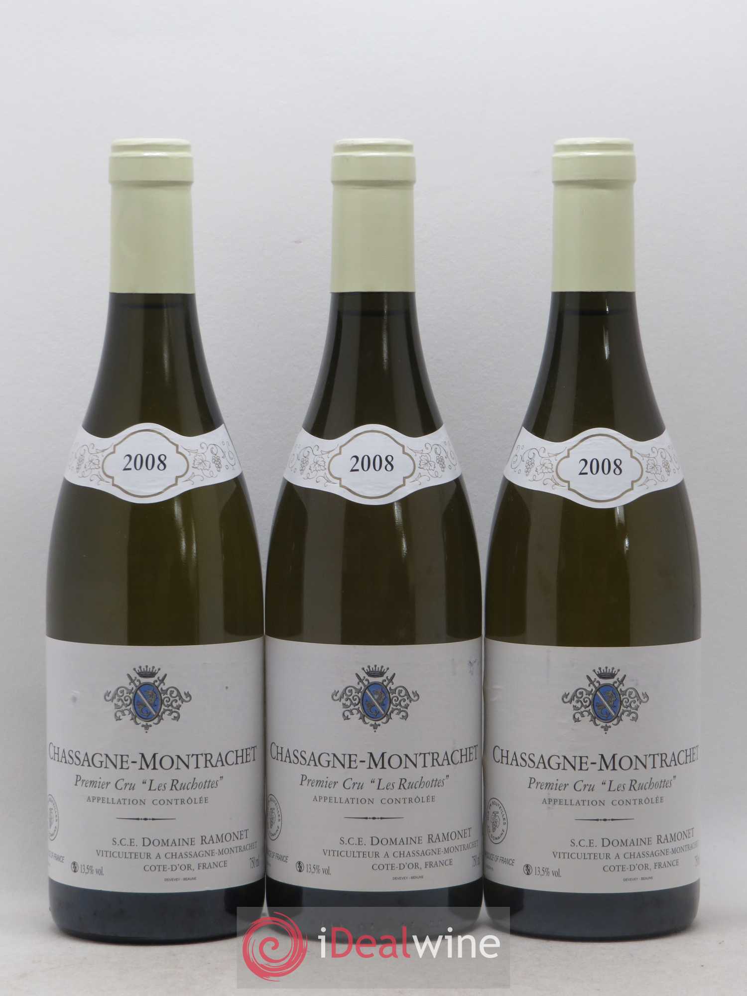 Chassagne-Montrachet 1er Cru Les Ruchottes Ramonet (Domaine) 2008 - Lot de 3 bouteilles - 0