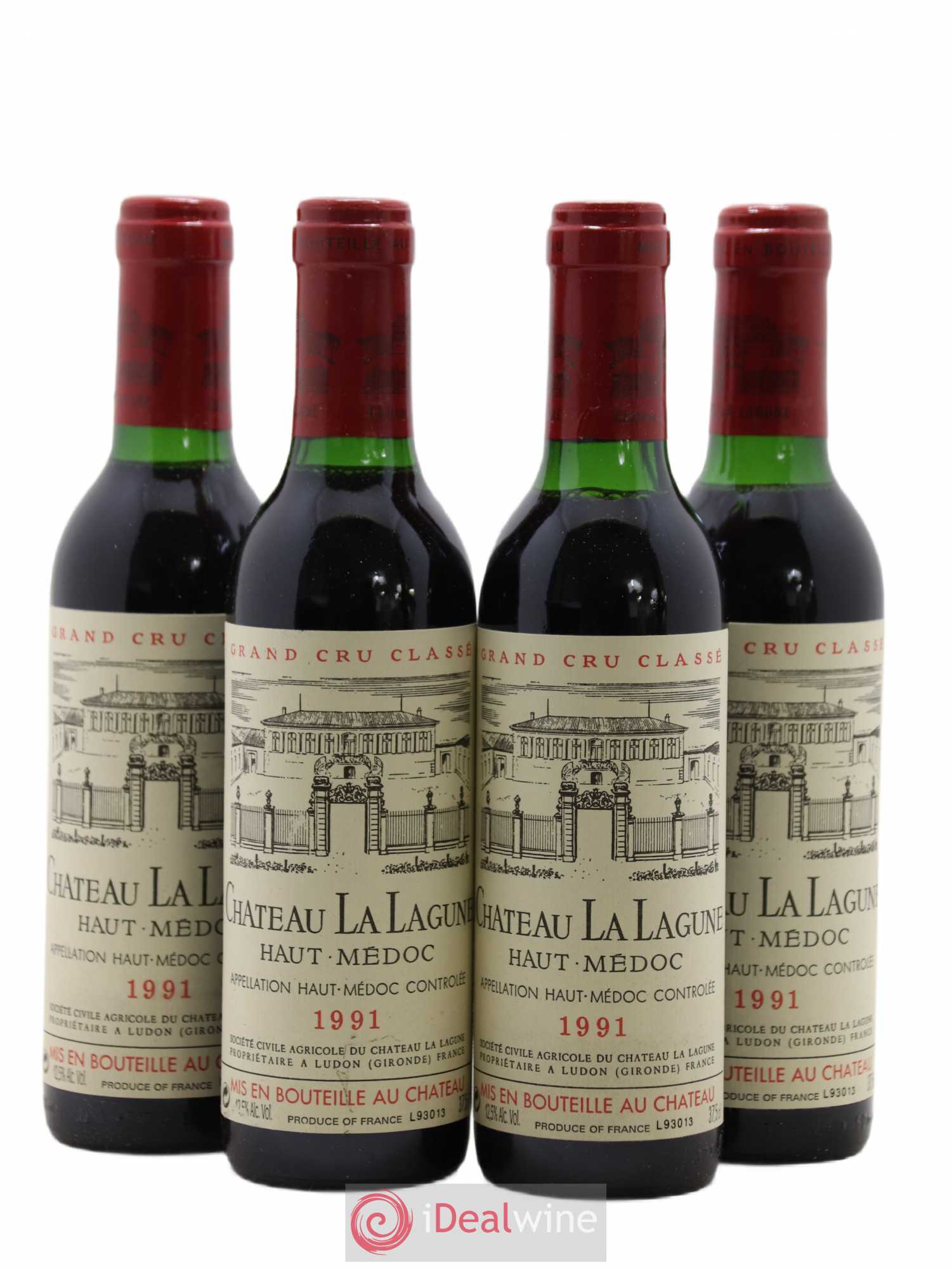 Château la Lagune 3ème Grand Cru Classé 1991 - Posten von 4 Demi-Flaschen - 0