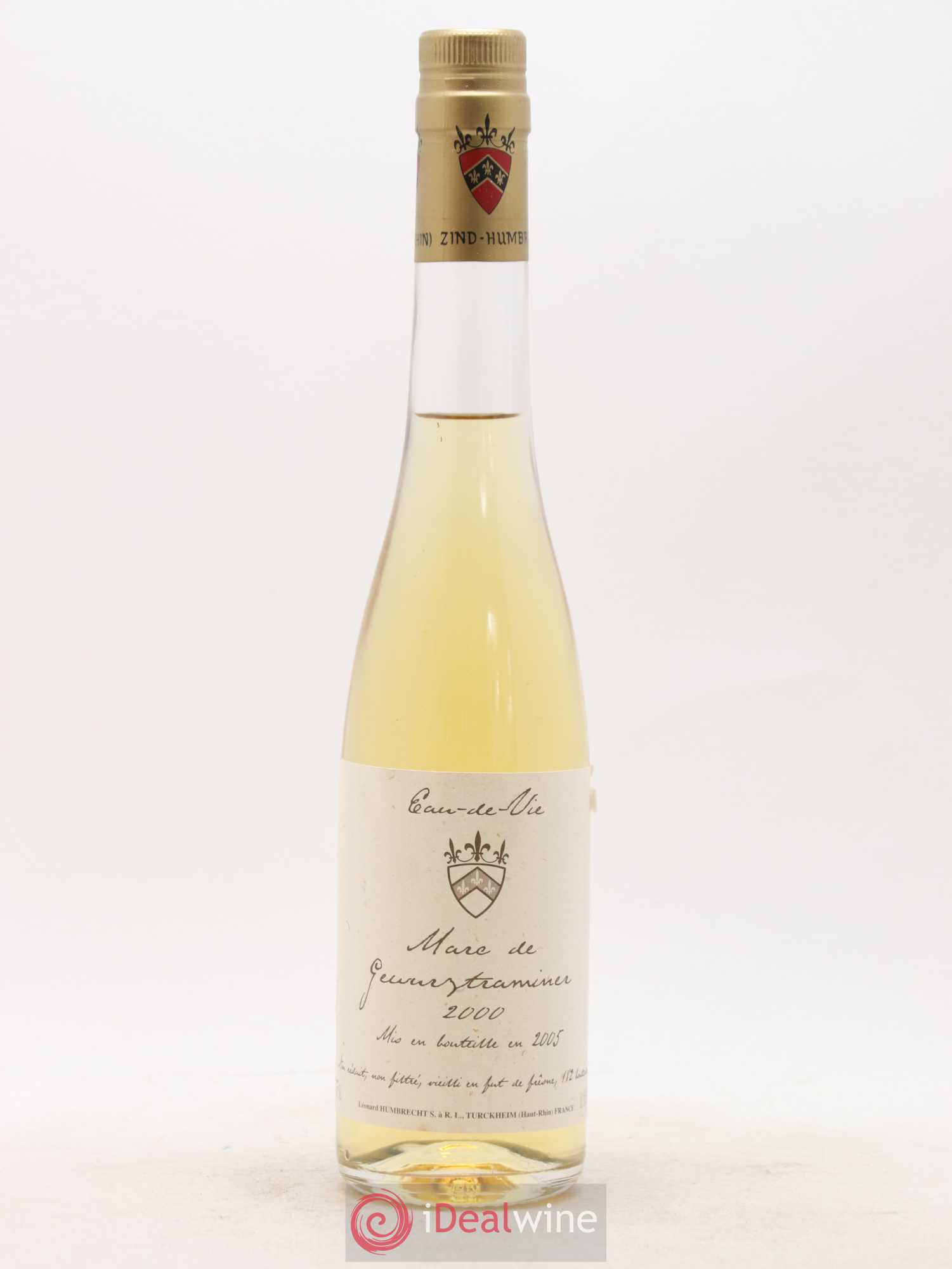 Alcool Eau de Vie Marc de Gewurztraminer Zind Humbrecht 2000 - Posten von 1 Flasche - 1